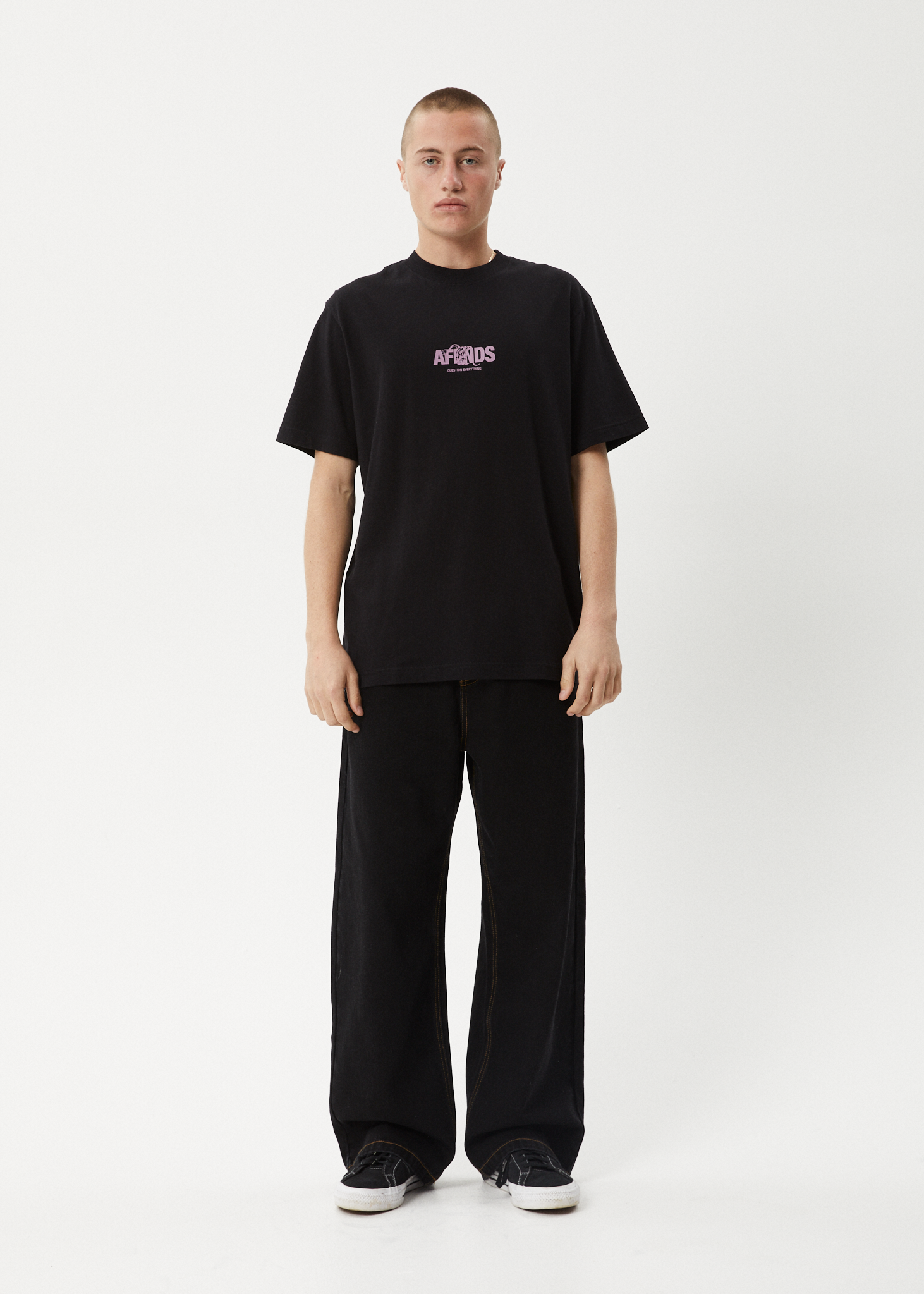 AFENDS Mens Tread - Retro Tee - Black