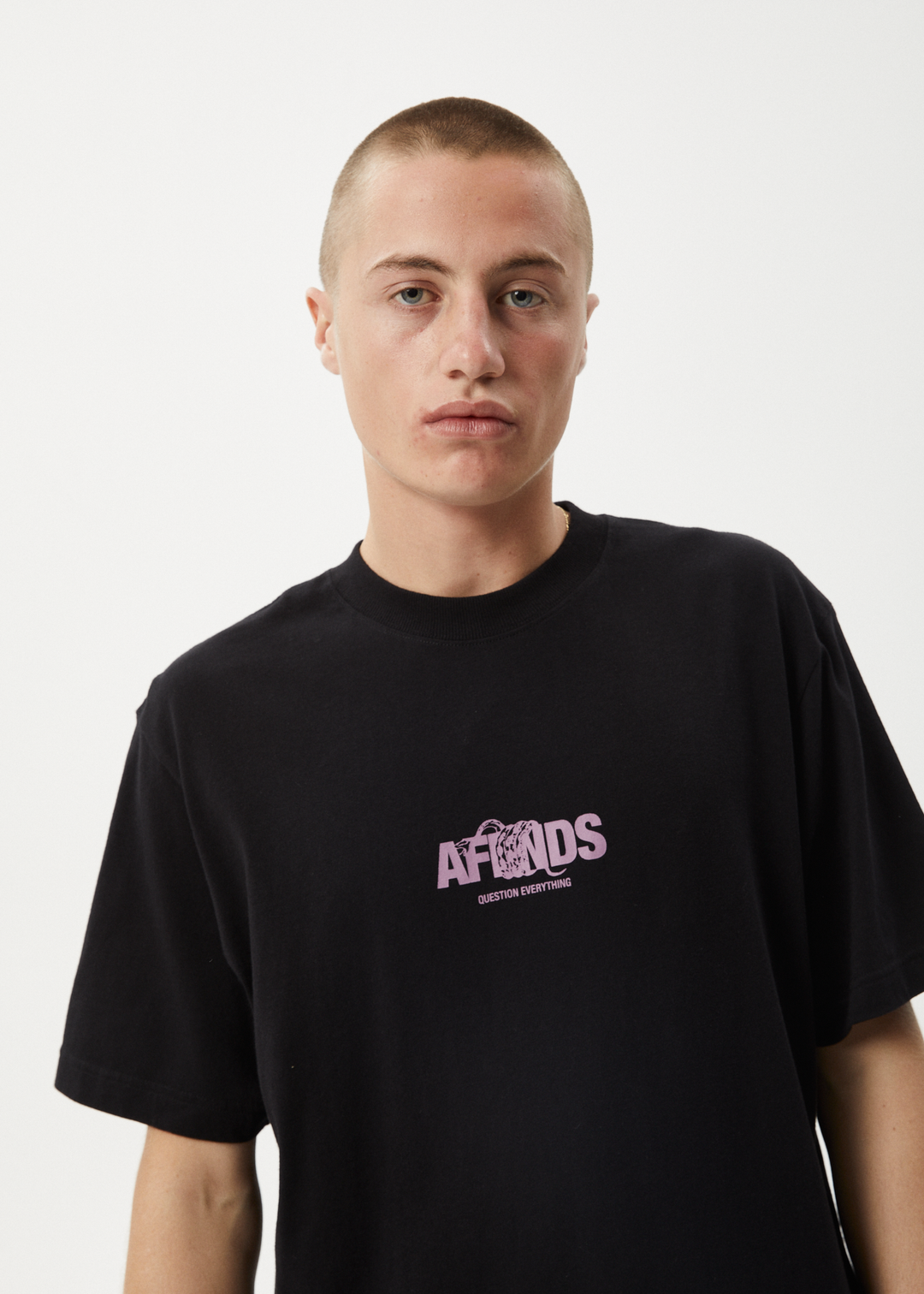 AFENDS Mens Tread - Retro Fit Tee - Black