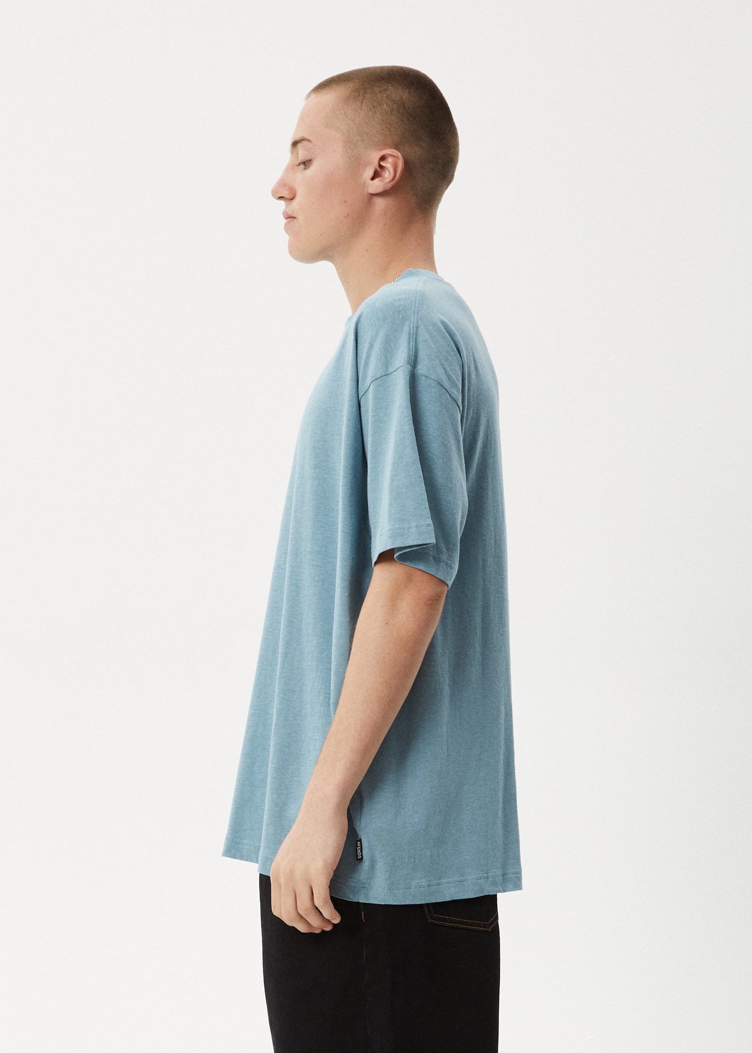 AFENDS Mens High Priority - Boxy Tee - Ocean Spray