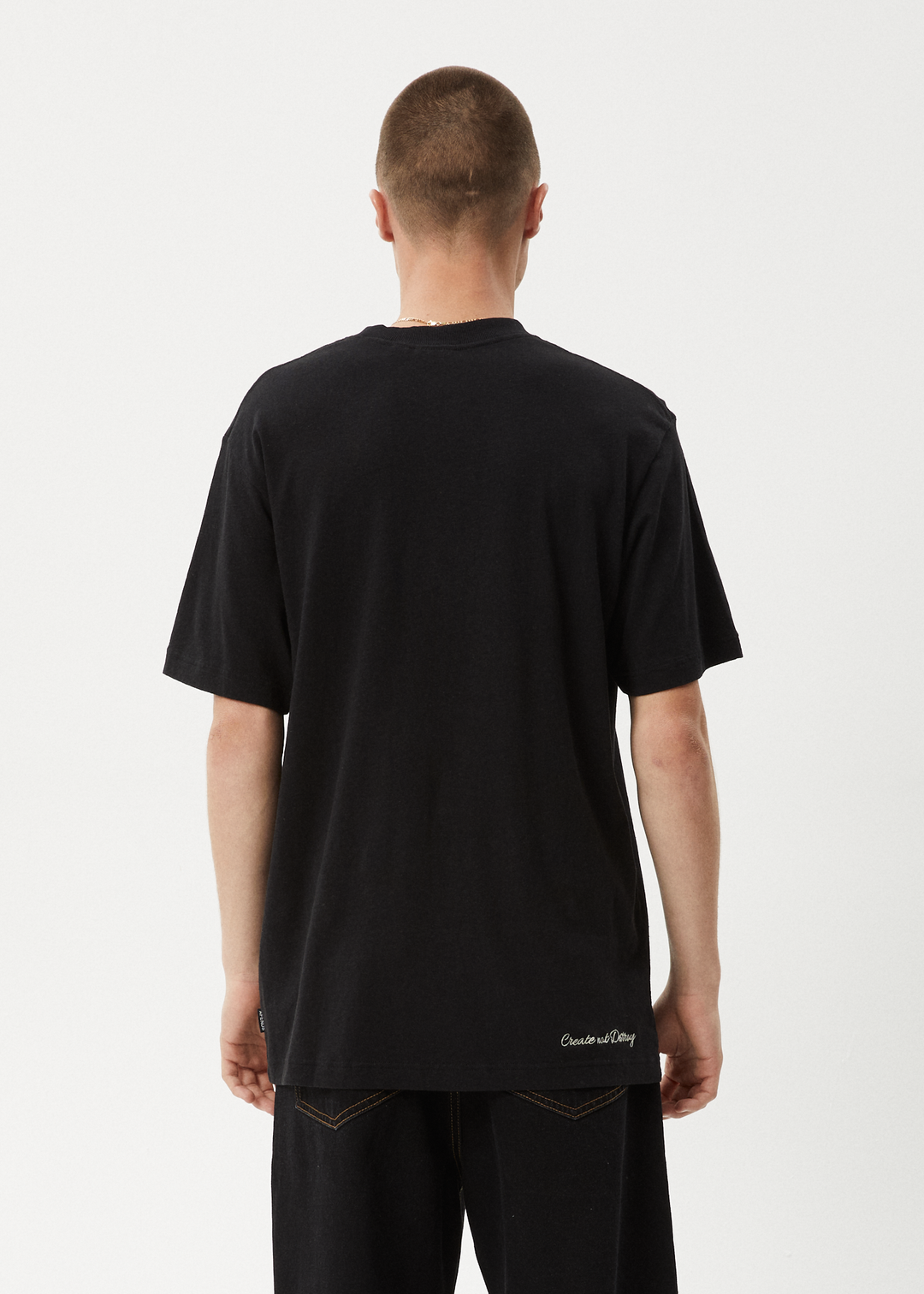 AFENDS Mens Global - Retro Fit Tee - Black