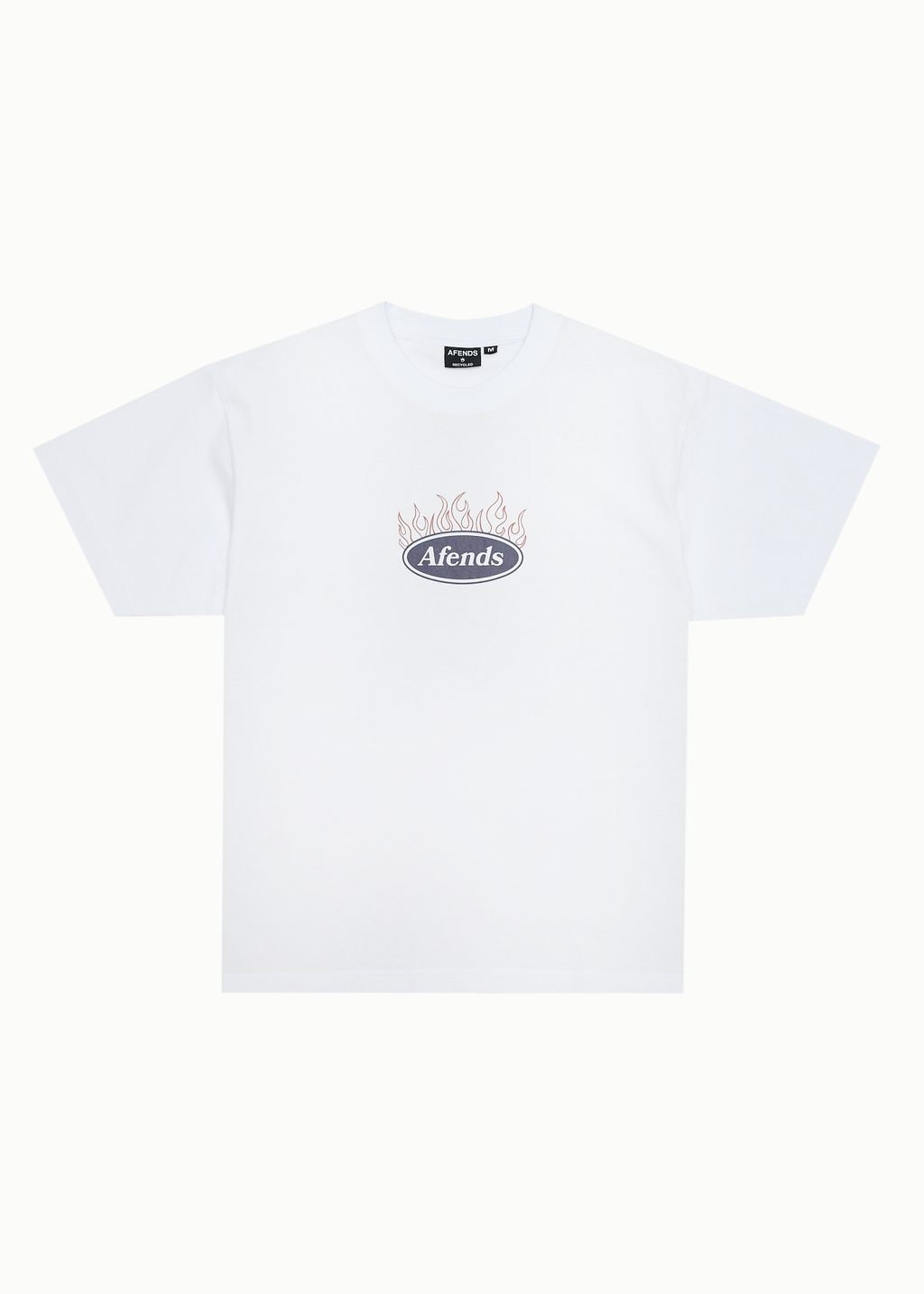AFENDS Mens Fast Forward - Heavyweight Boxy Tee - White