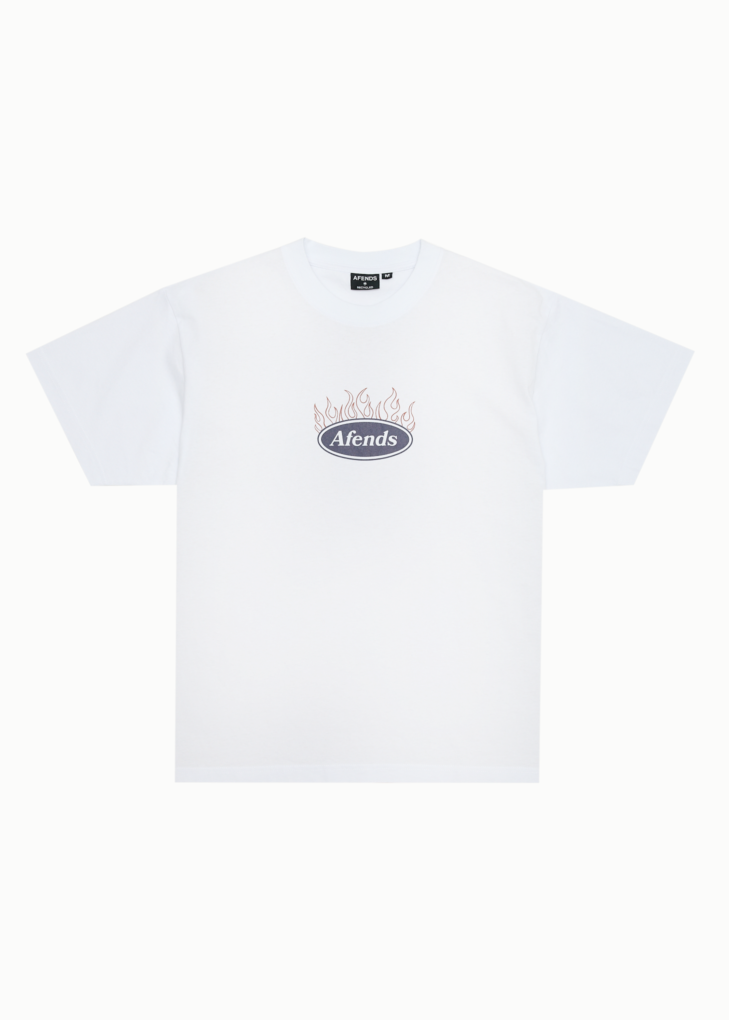 AFENDS Mens Fast Forward - Heavyweight Boxy Tee - White