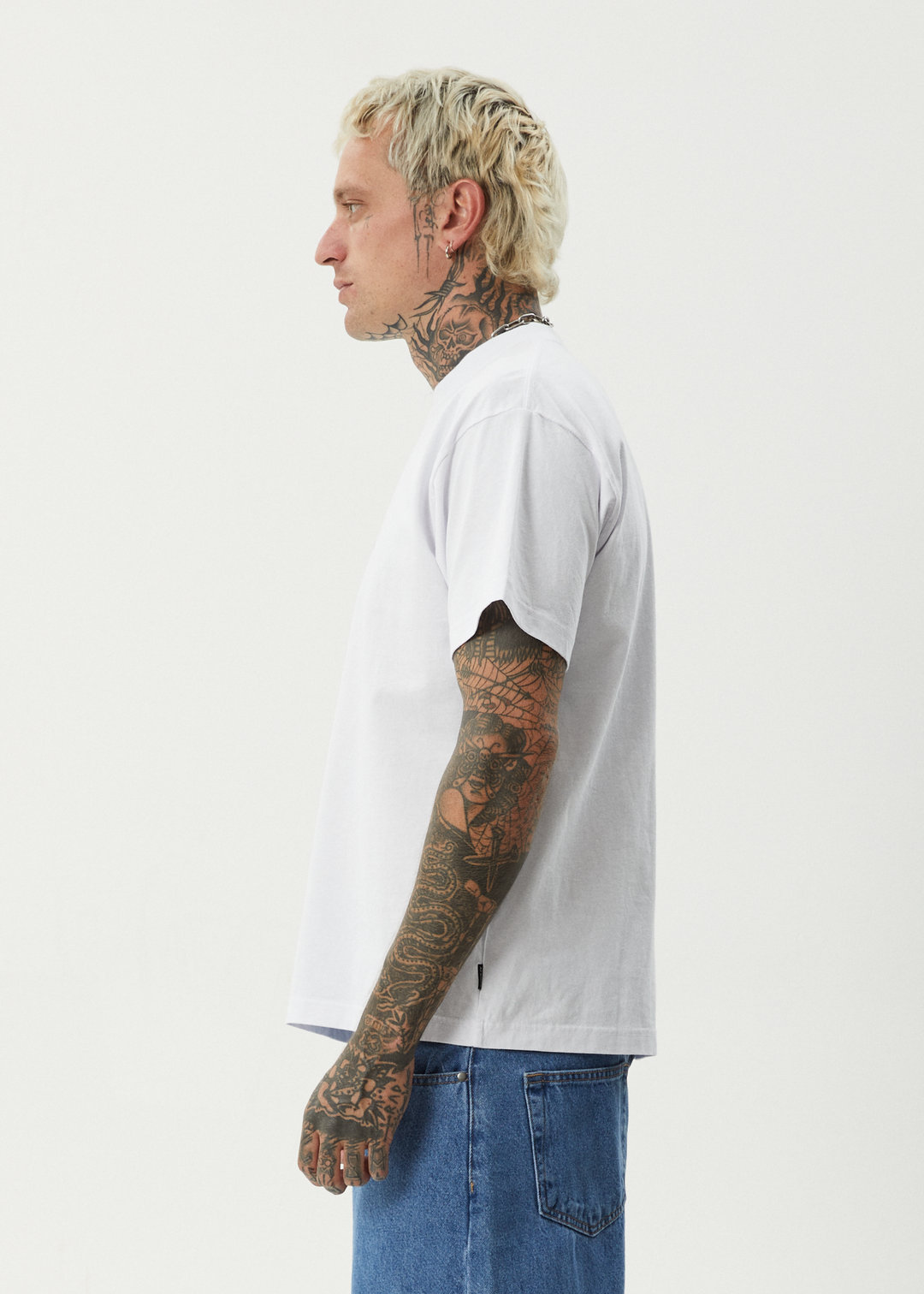 AFENDS Mens Fast Forward - Heavy Weight Boxy Fit Tee - White