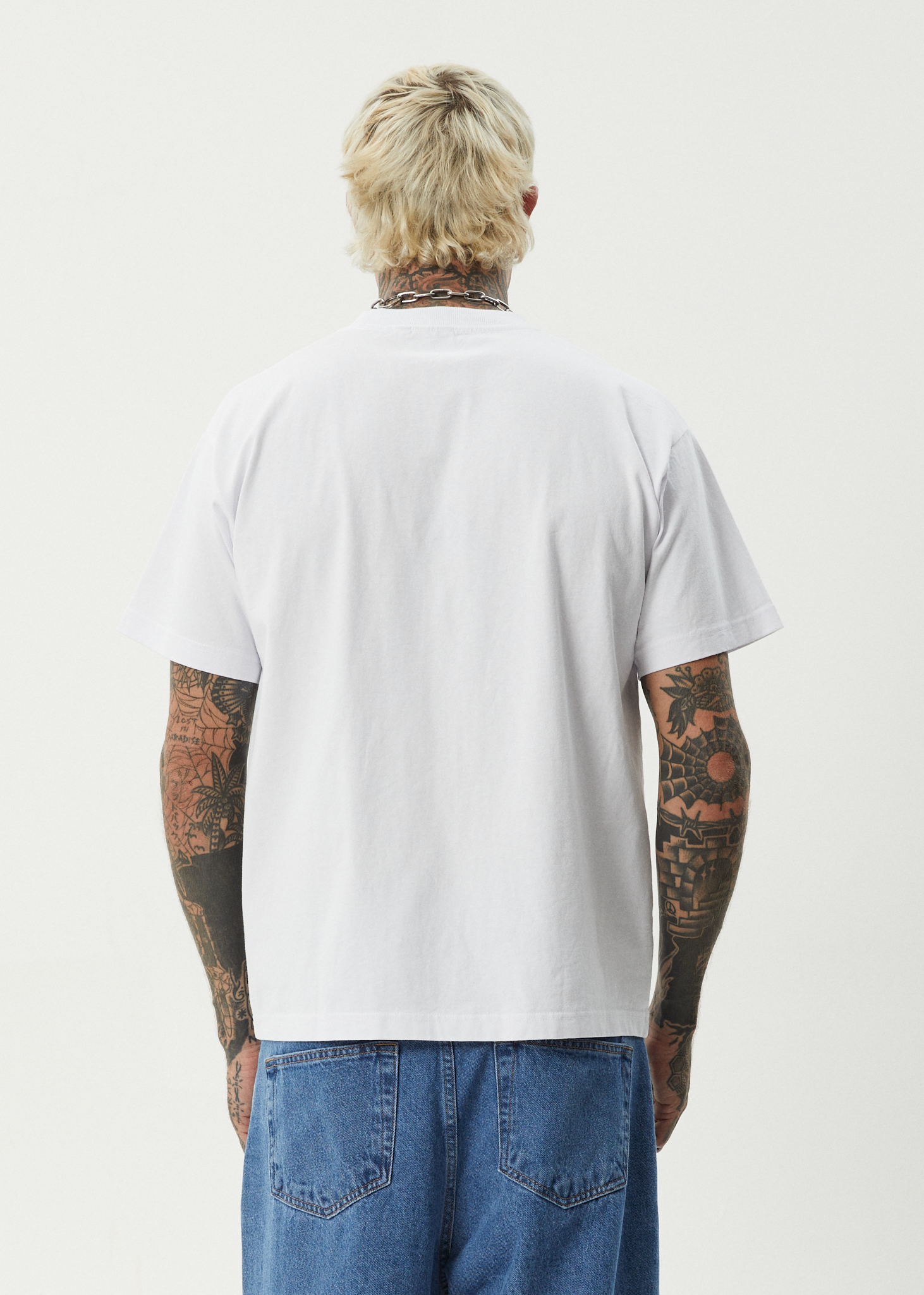 AFENDS Mens Fast Forward - Heavyweight Boxy Tee - White