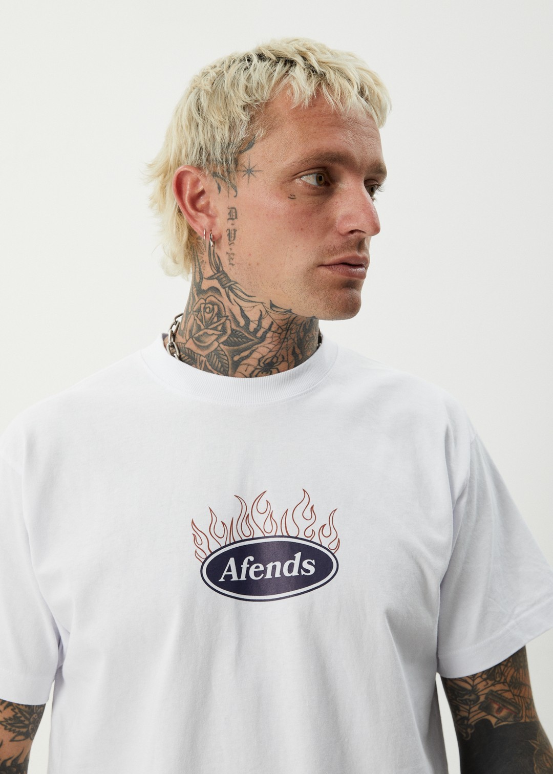 AFENDS Mens Fast Forward - Heavy Weight Boxy Fit Tee - White