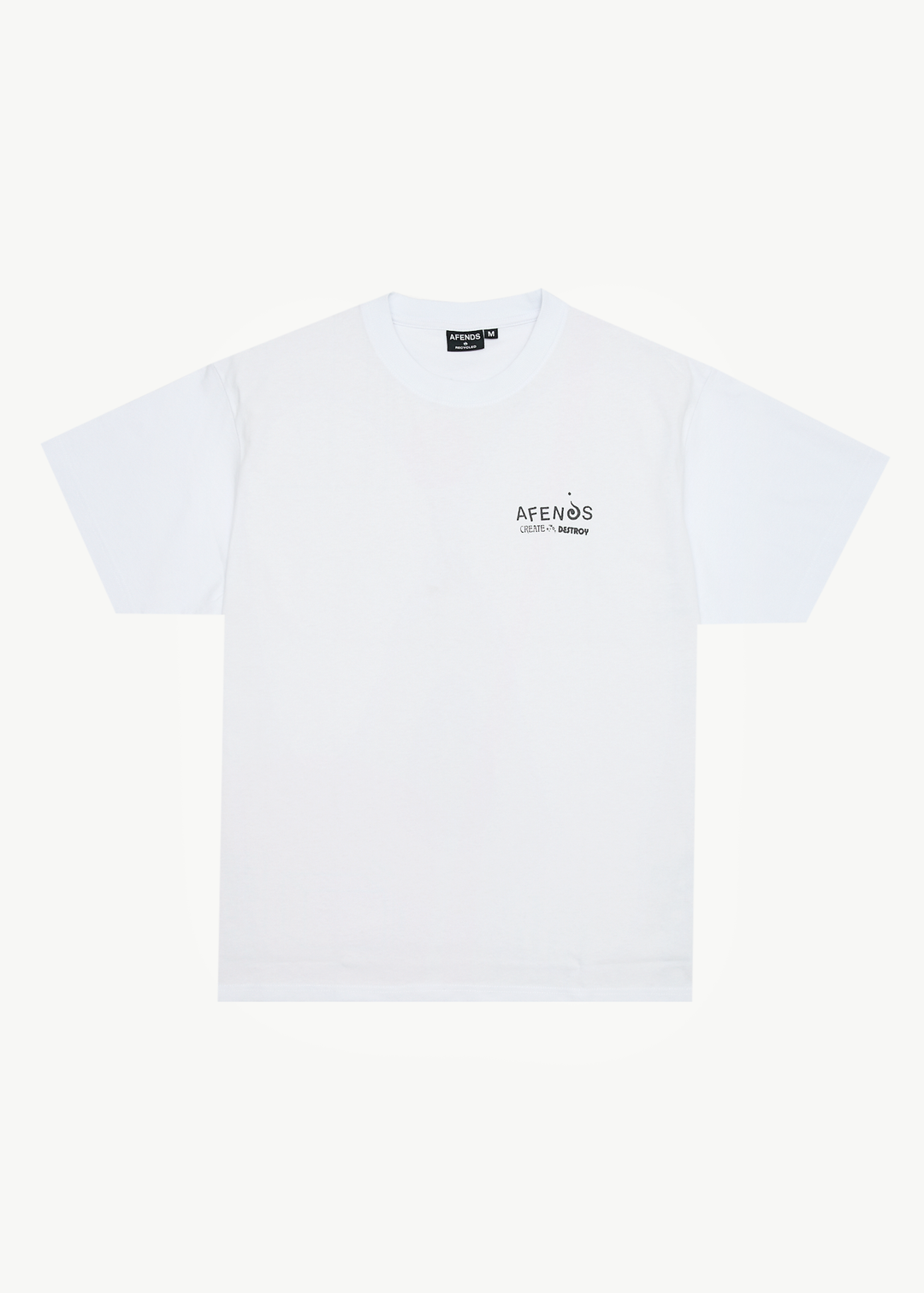 AFENDS Mens Mind Over - Heavy Weight Boxy Fit Tee - White