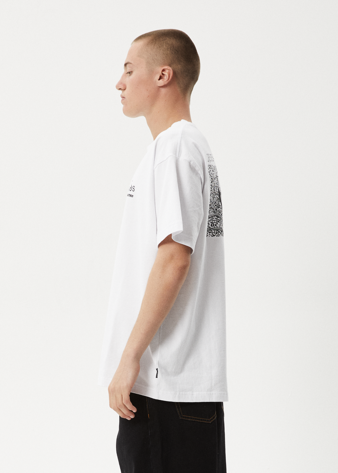 AFENDS Mens Mind Over - Heavy Weight Boxy Fit Tee - White