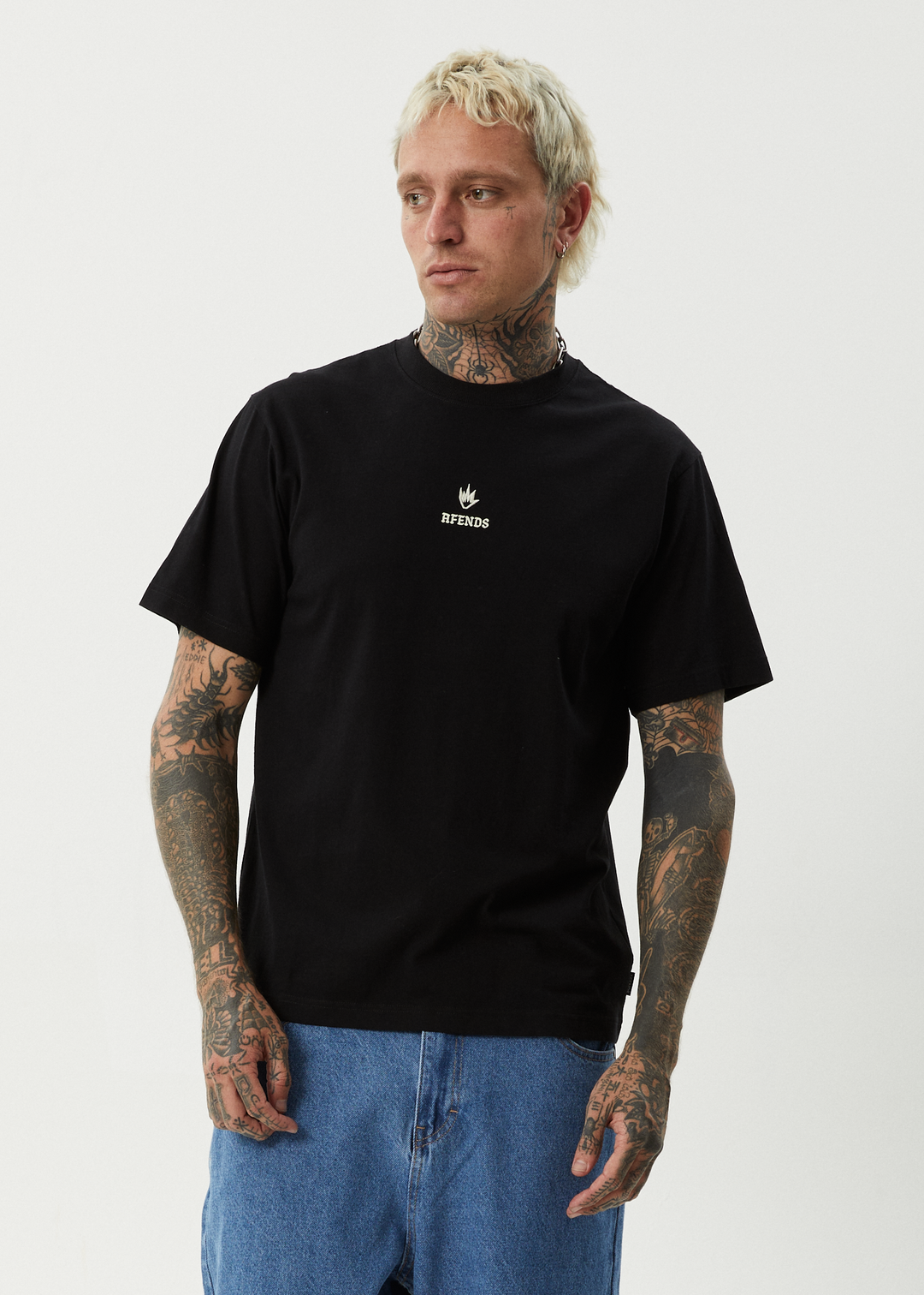 AFENDS Mens Burnin - Retro Fit Tee - Black