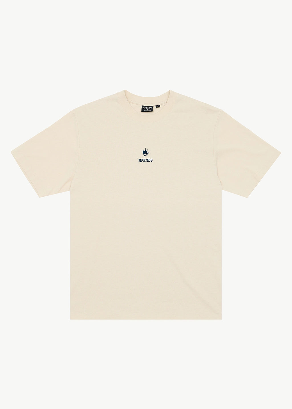 AFENDS Mens Burnin - Retro Tee - Moonbeam