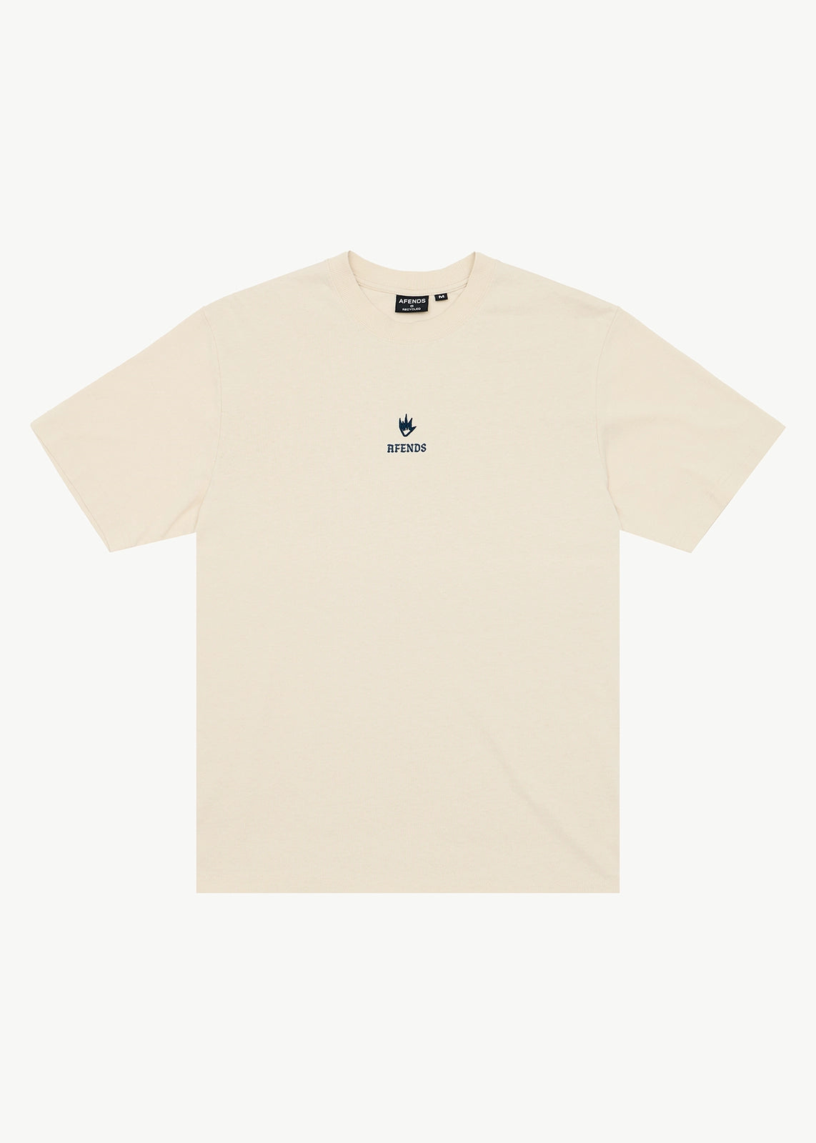 AFENDS Mens Burnin - Retro Tee - Moonbeam