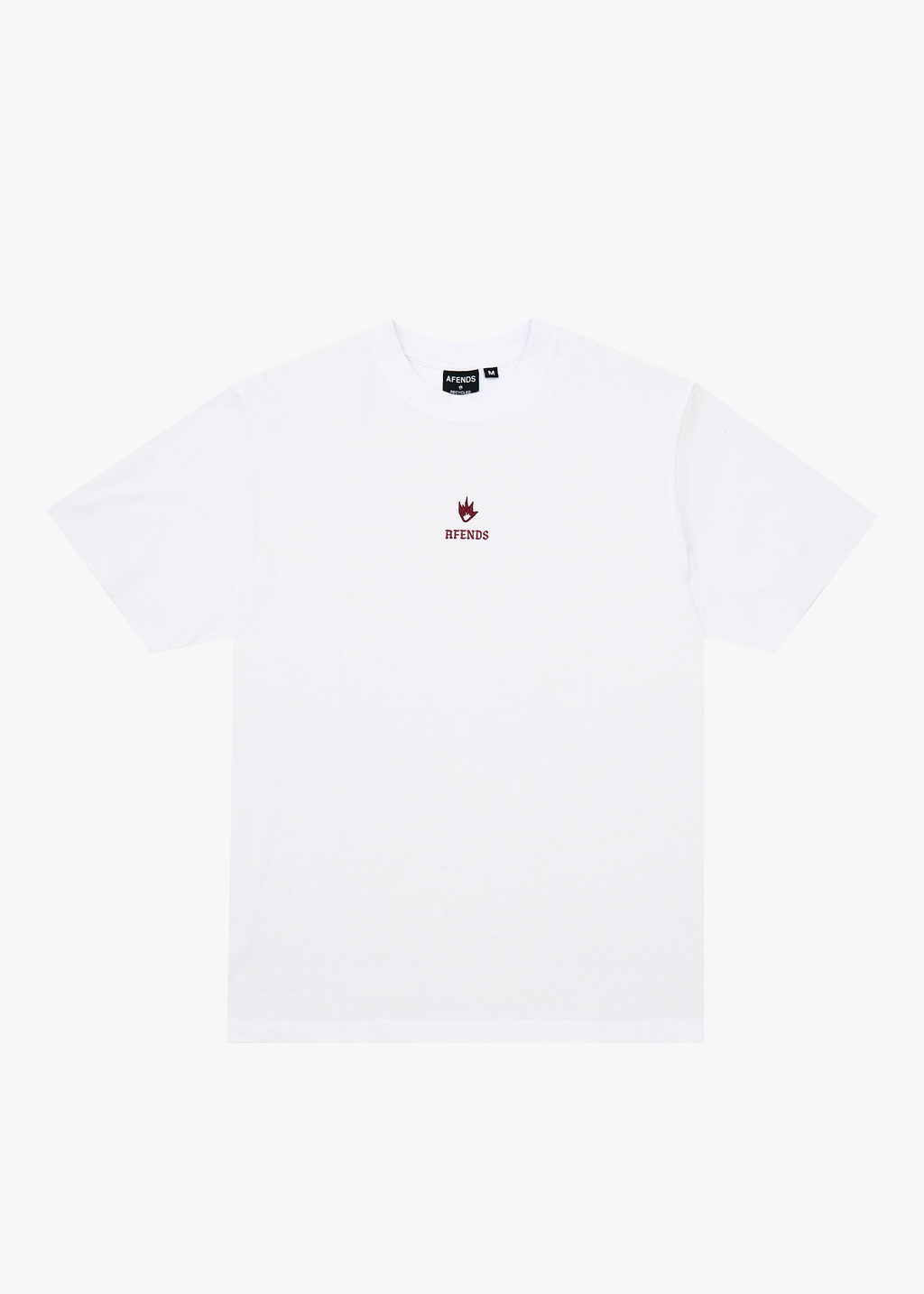 AFENDS Mens Burnin - Recycled Retro Fit Tee - White