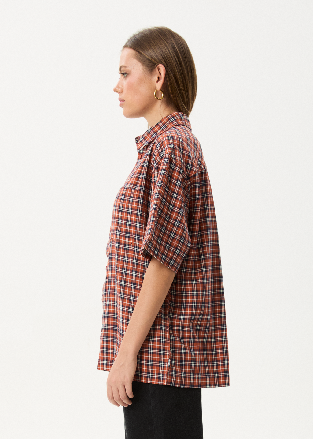 AFENDS Mens Wrecked - Short Sleeve Shirt - Terra