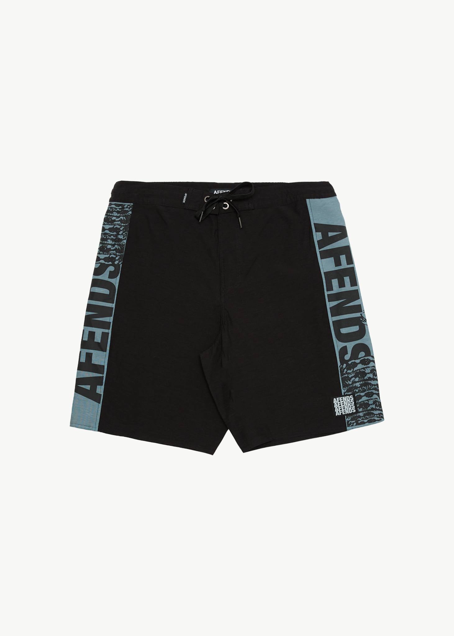 AFENDS Mens Tread - Surf Related Boardshort 20" - Black