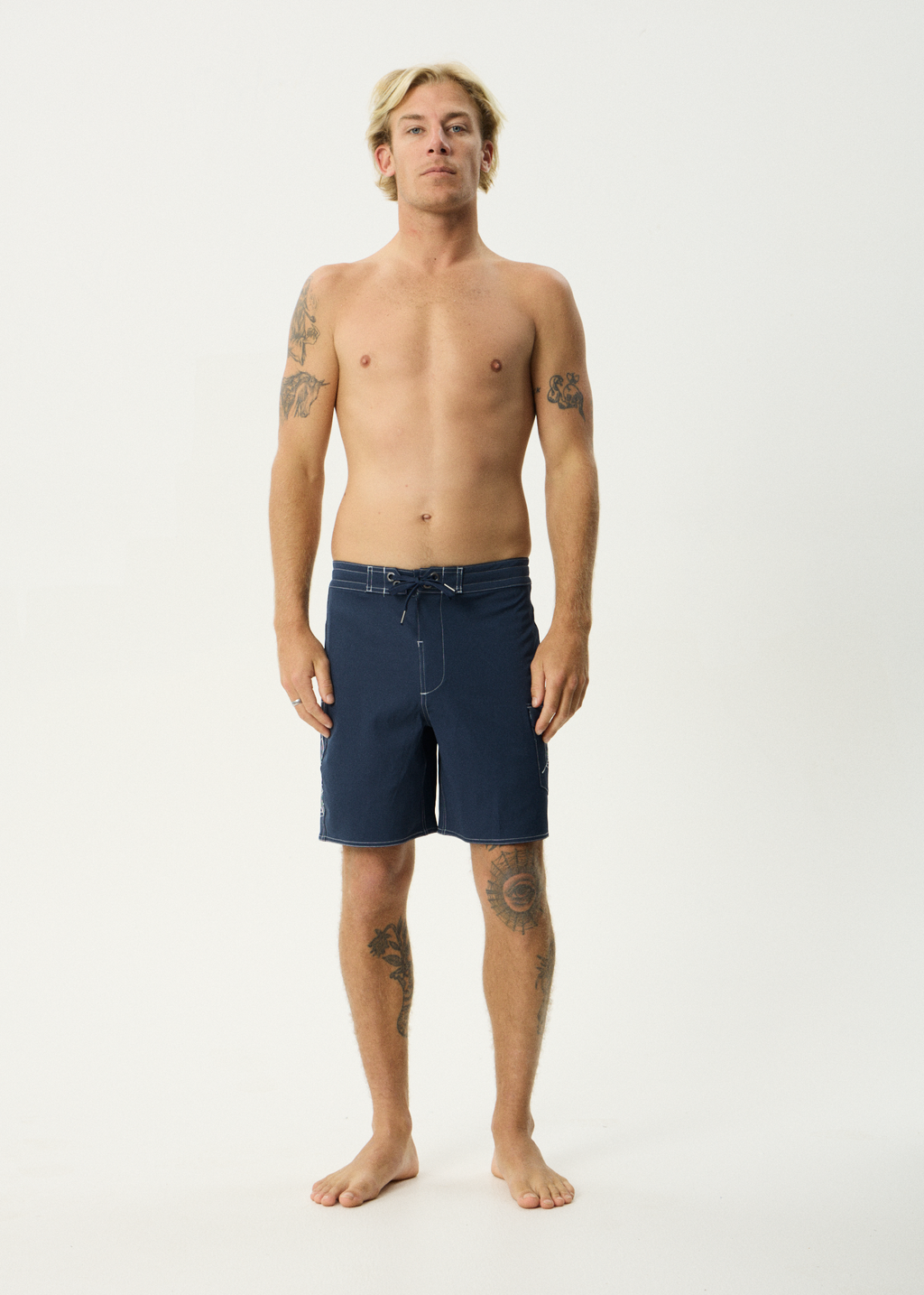 AFENDS Mens Webhead - Surf Related Boardshort 18" - Navy
