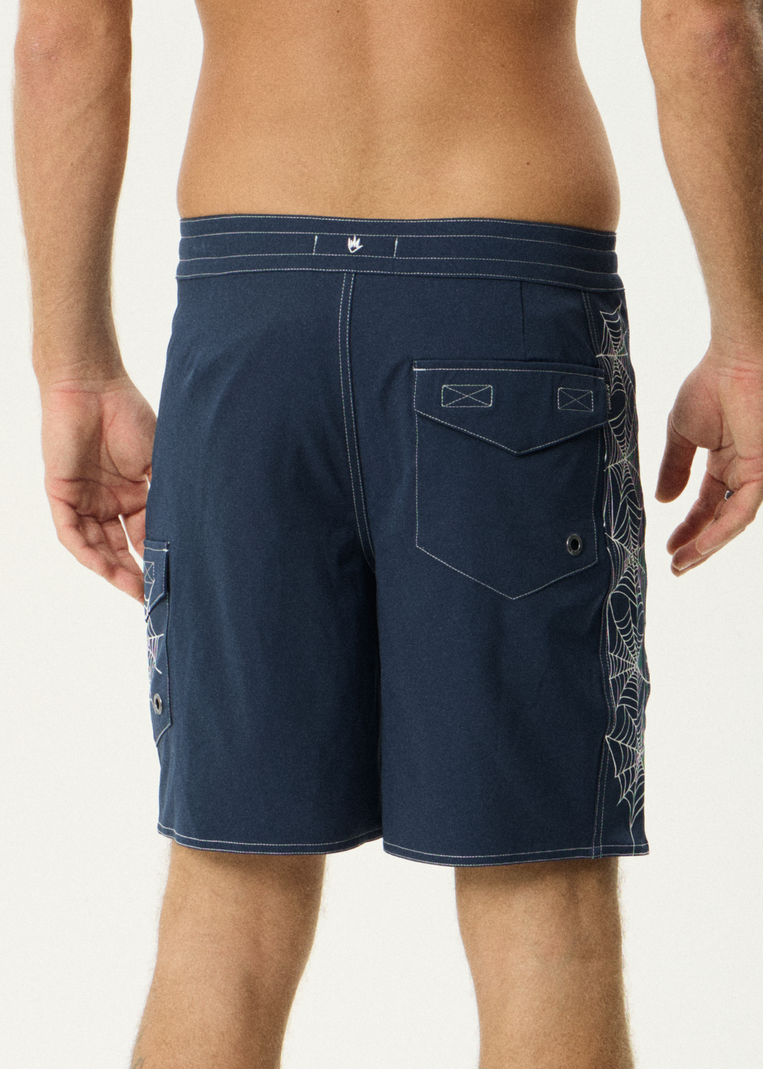 AFENDS Mens Webhead - Surf Related Boardshort 18" - Navy