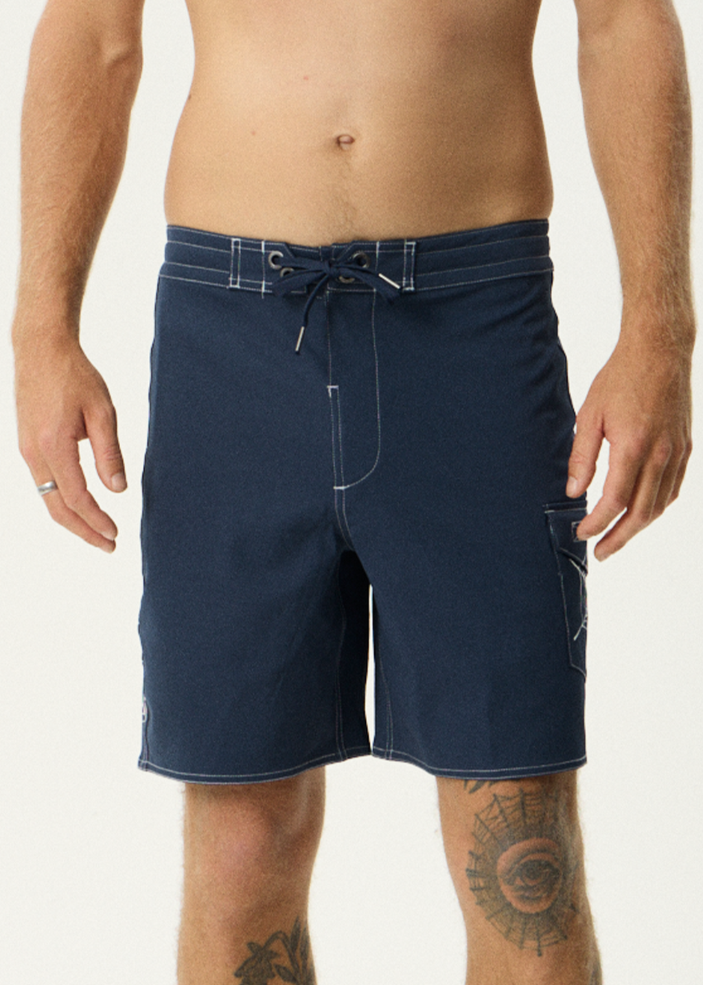 AFENDS Mens Webhead - Surf Related Boardshort 18" - Navy