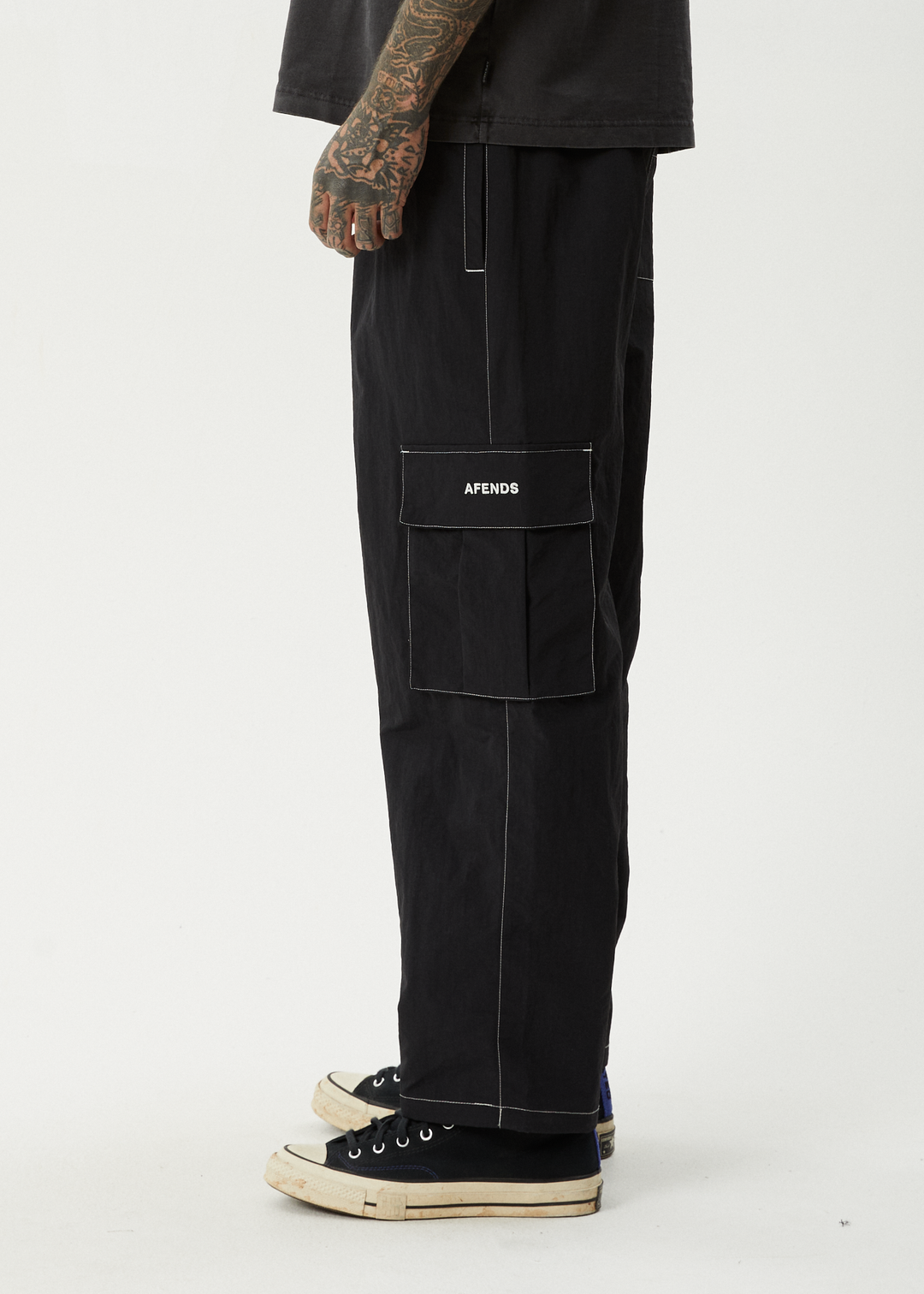 AFENDS Mens Cosmic - Cargo Pant - Black