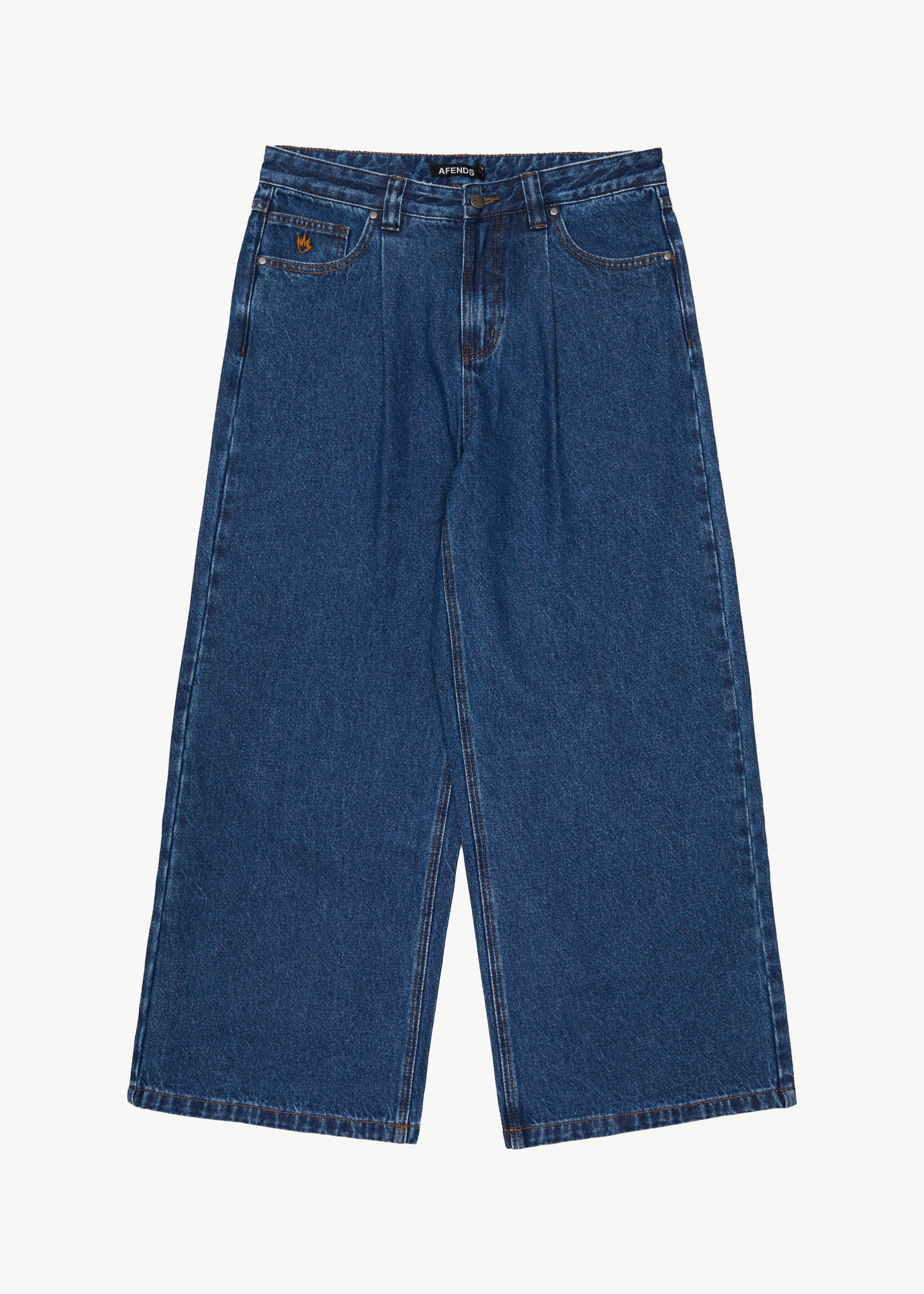 AFENDS Mens Fast Forward - Denim Ultra Baggy Jean - Authentic Blue