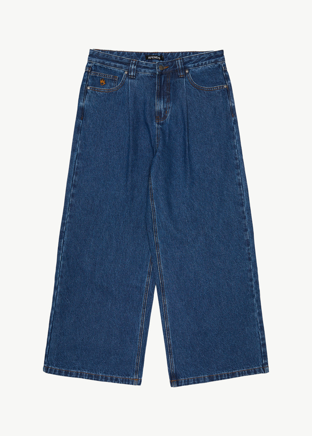 AFENDS Mens Fast Forward - Denim Ultra Baggy Jean - Authentic Blue