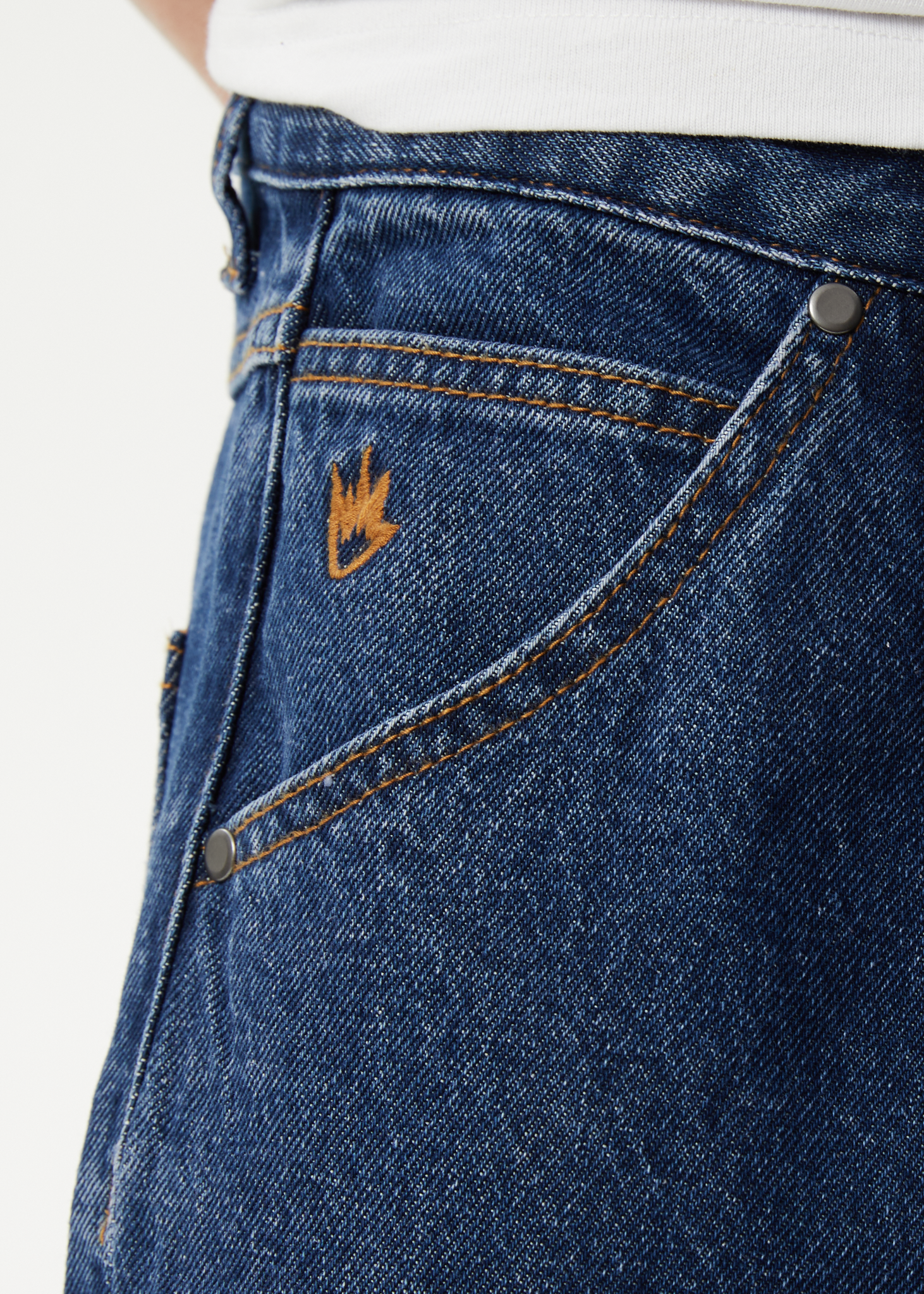 AFENDS Mens Fast Forward - Denim Ultra Baggy Jean - Authentic Blue