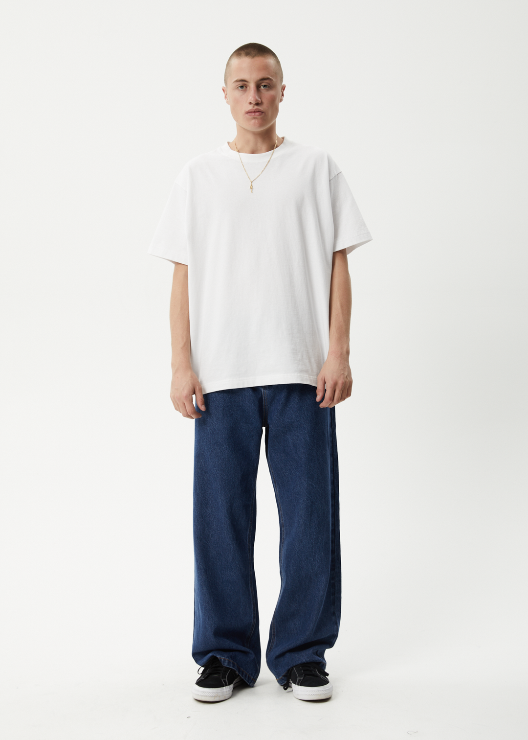 AFENDS Mens Fast Forward - Denim Ultra Baggy Jean - Authentic Blue