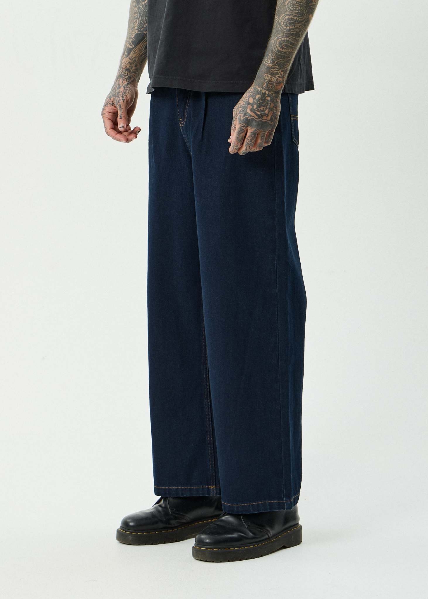 AFENDS Mens Fast Forward - Denim Ultra Baggy Jean - Ink
