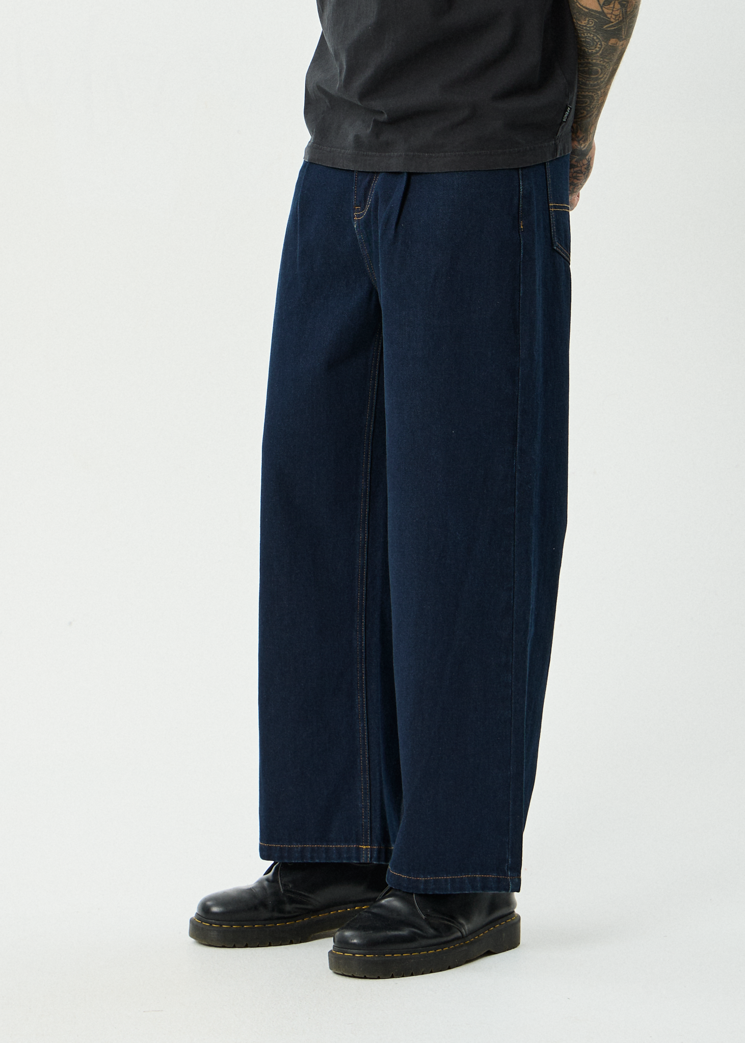 AFENDS Mens Fast Forward - Denim Ultra Baggy Jean - Ink