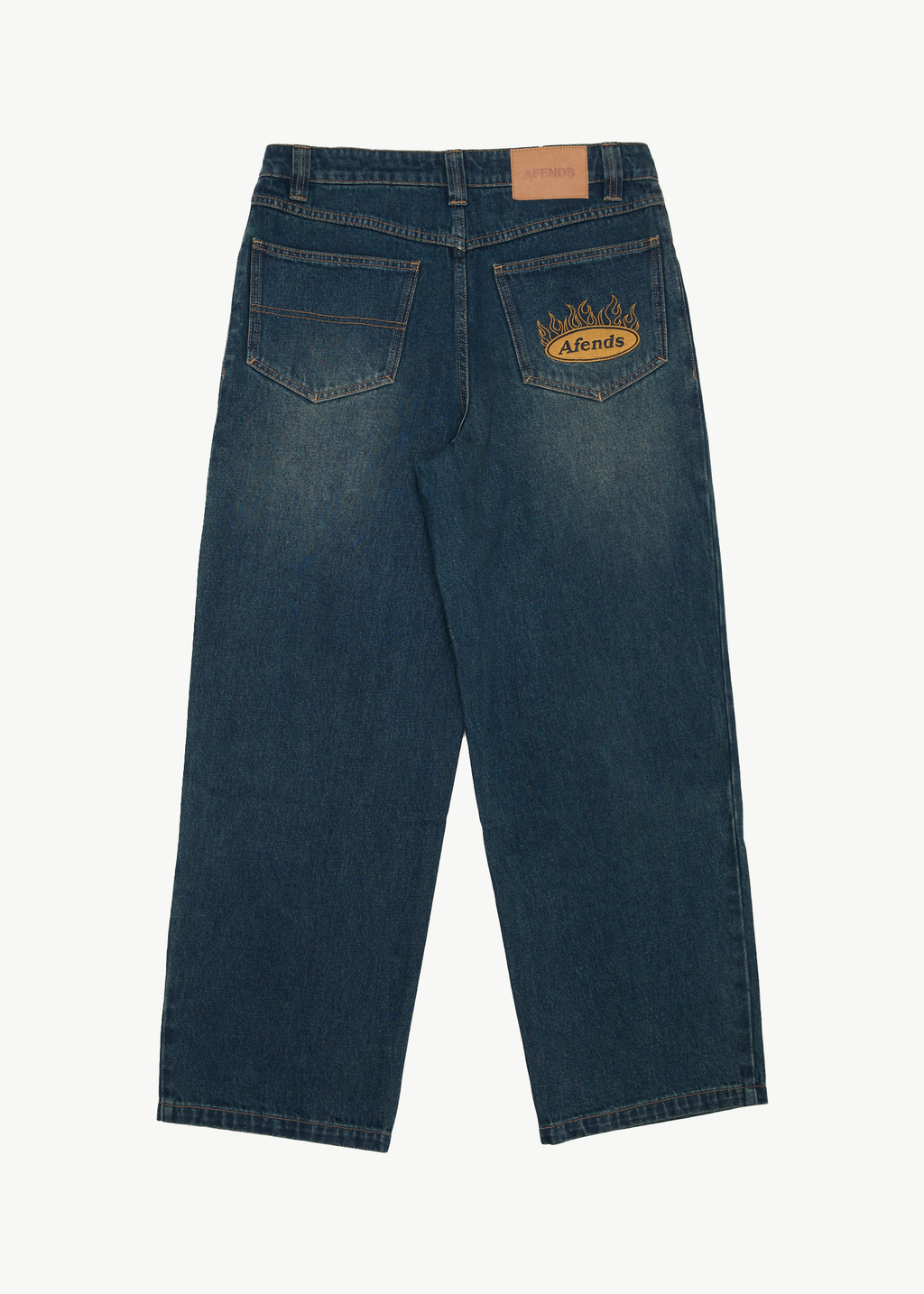 AFENDS Mens Fast Forward - Denim Ultra Baggy Jean - Vintage Wash