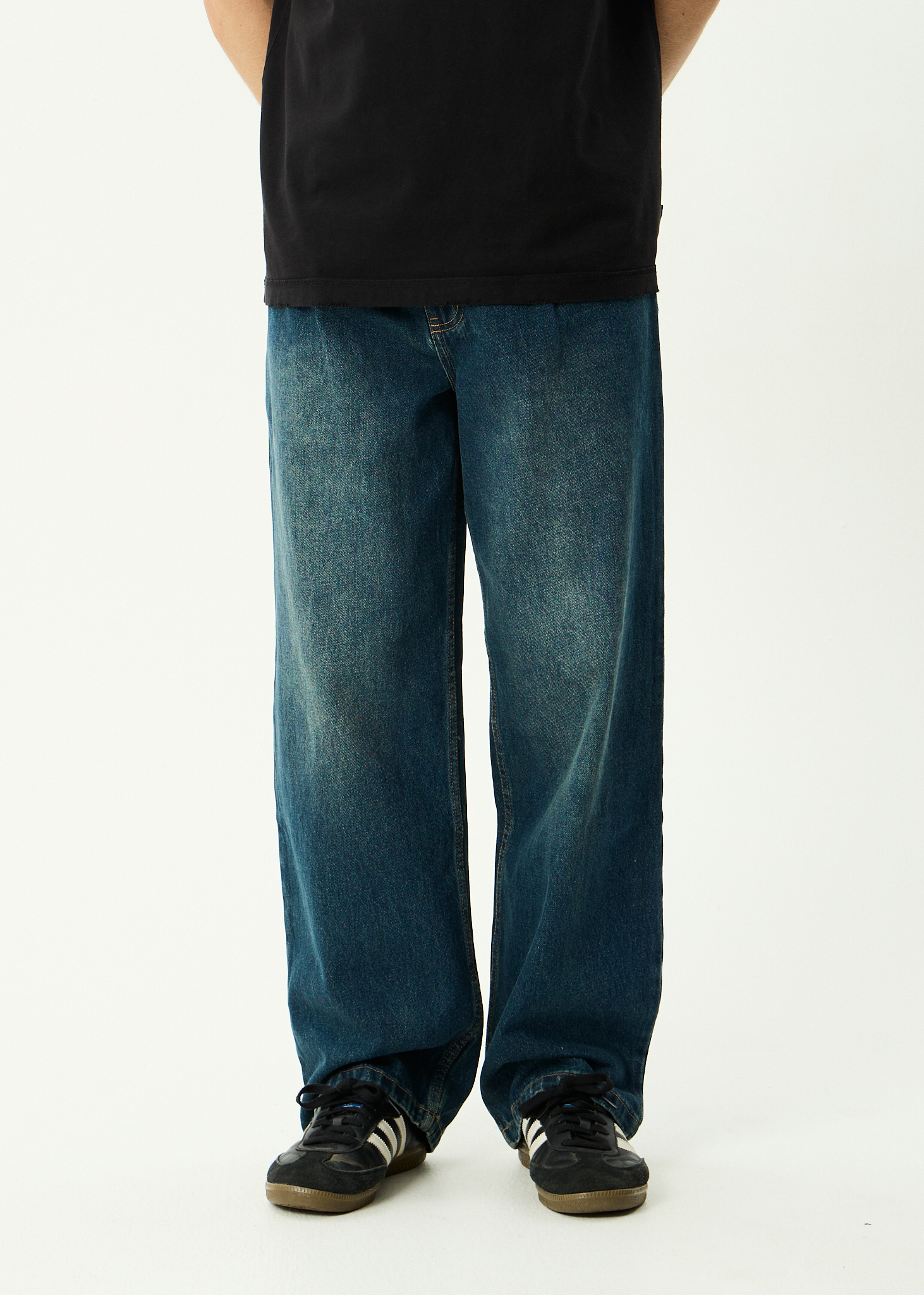 AFENDS Mens Fast Forward - Denim Ultra Baggy Jean - Vintage Wash