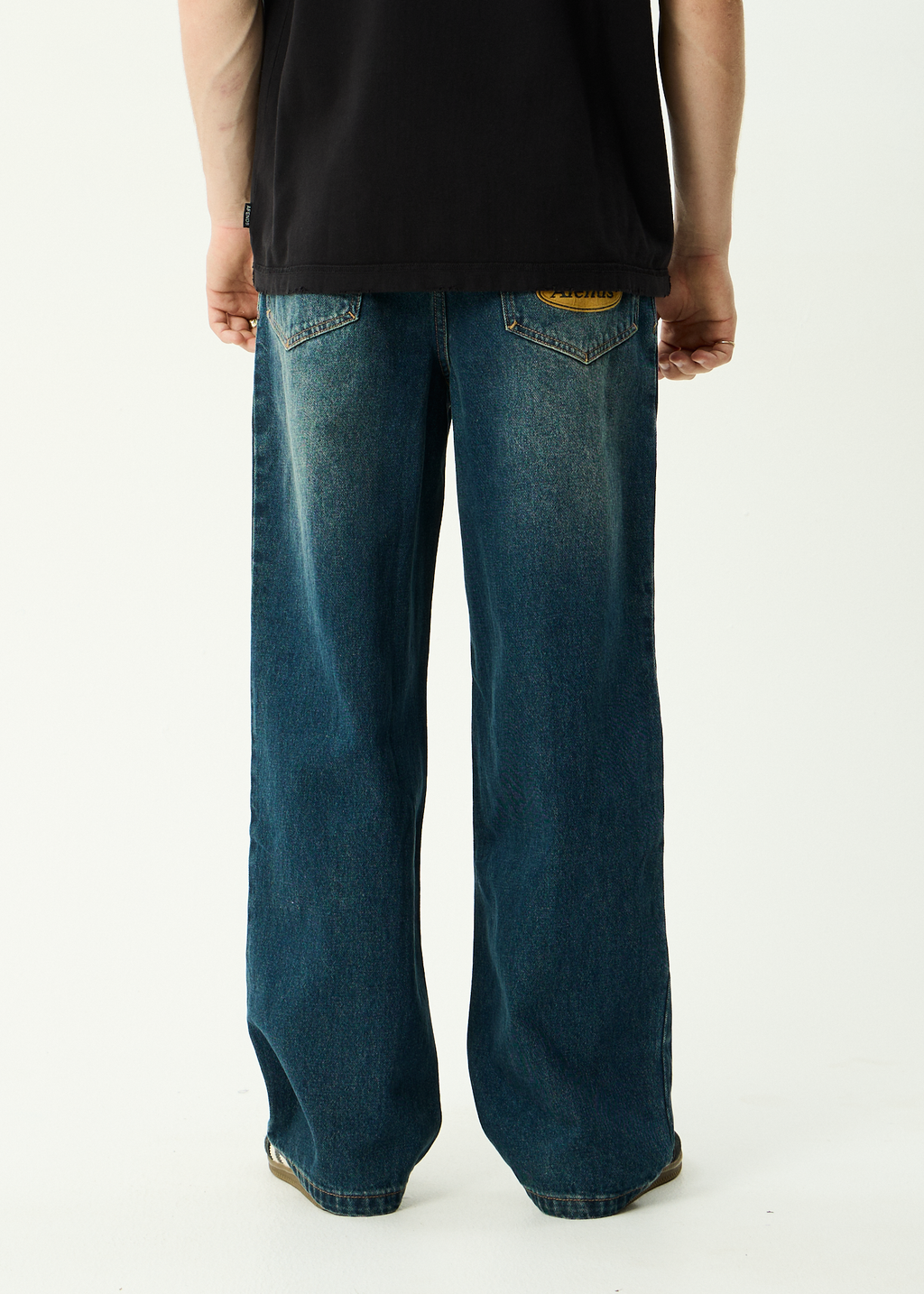 AFENDS Mens Fast Forward - Denim Ultra Baggy Jean - Vintage Wash