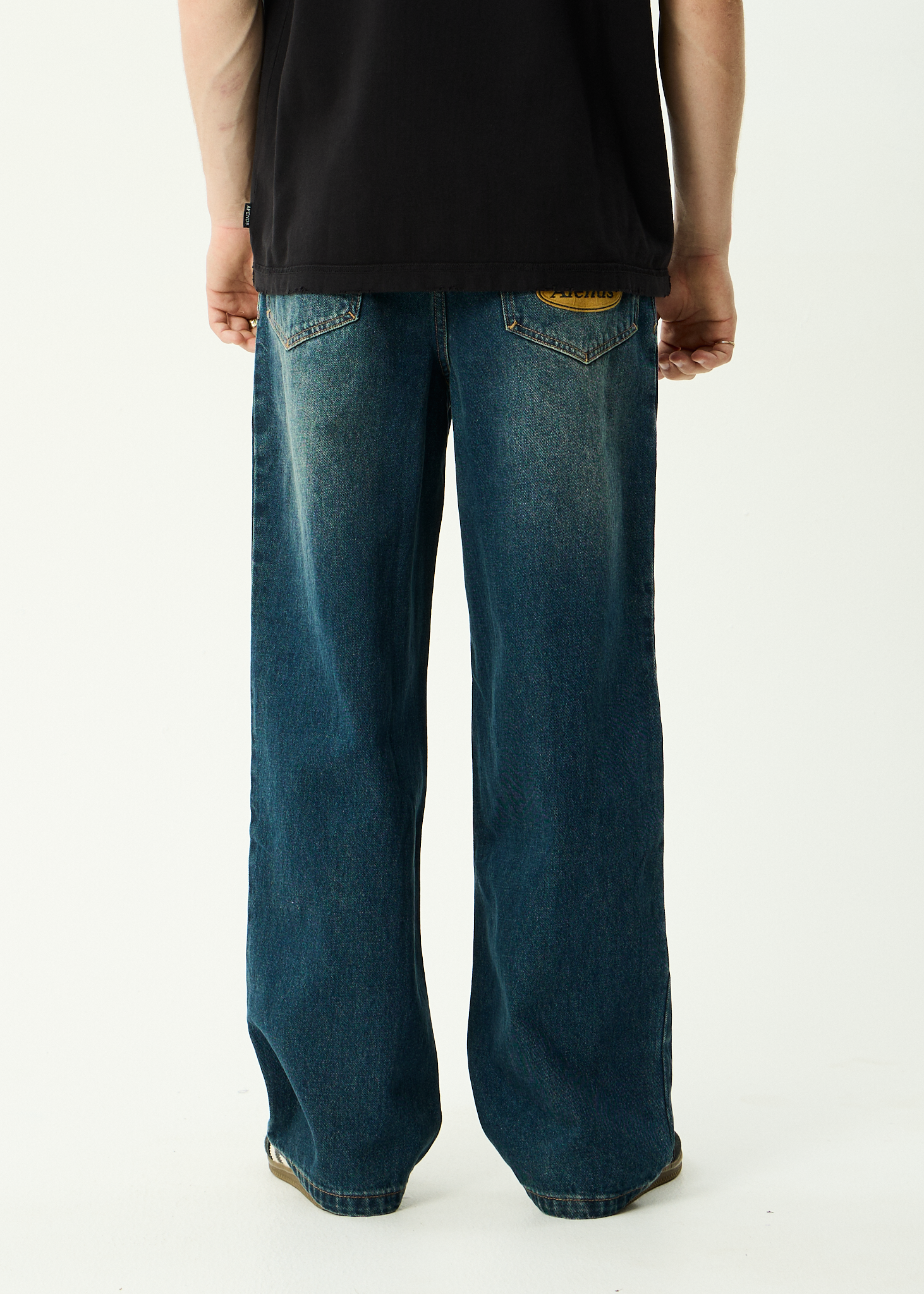 AFENDS Mens Fast Forward - Denim Ultra Baggy Jean - Vintage Wash