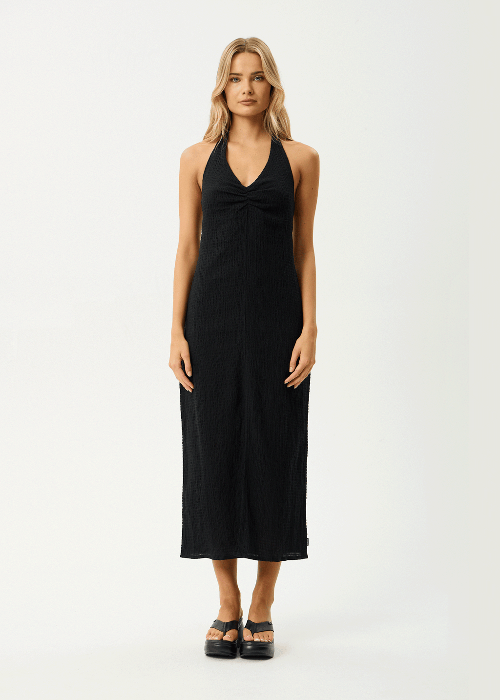 AFENDS Womens Andy - Halter Maxi Dress - Black