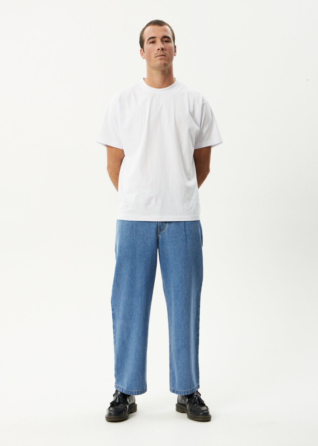 AFENDS Mens Fast Forward - Denim Ultra Baggy Jean - Worn Blue