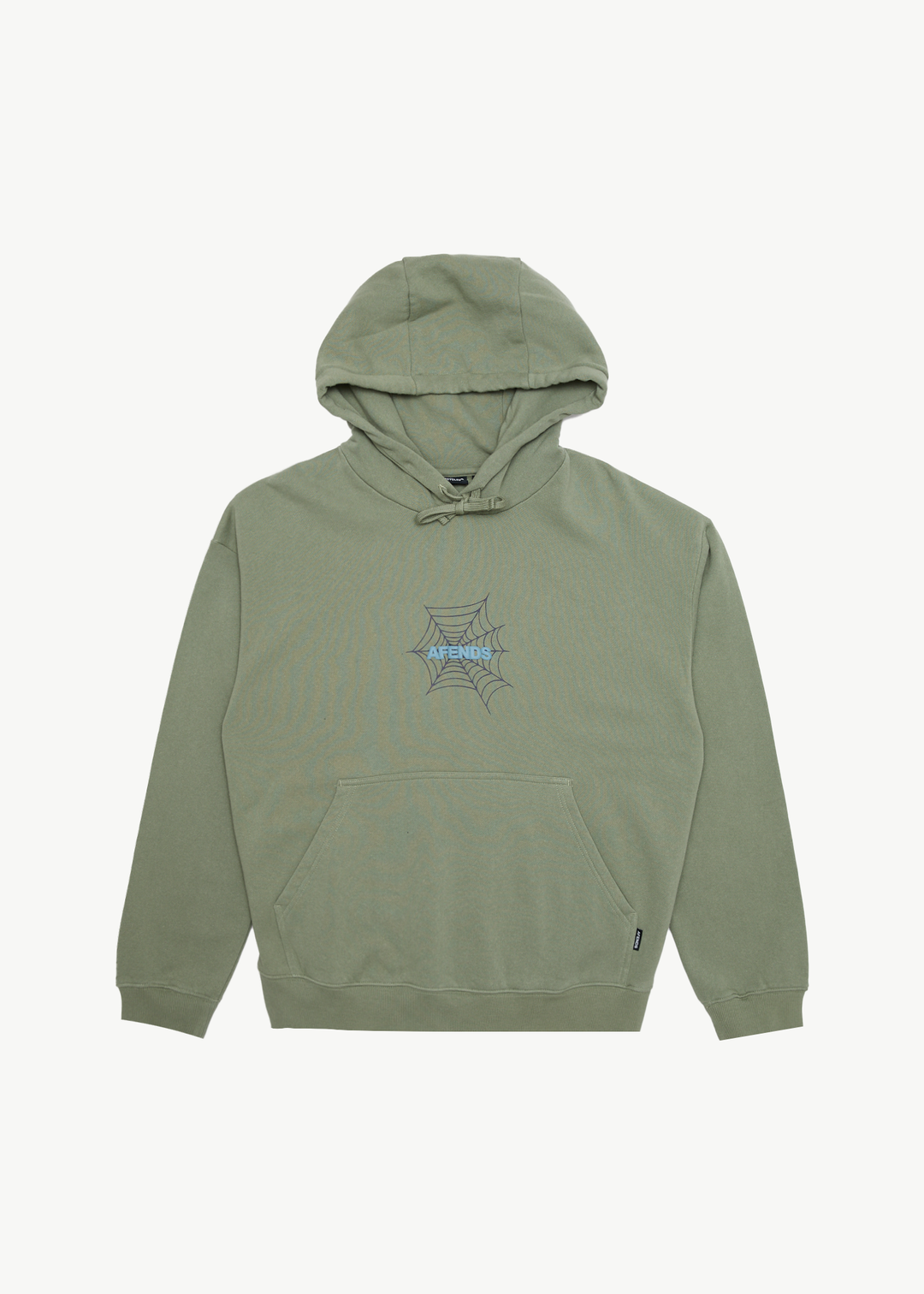 AFENDS Mens Webhead - Pull On Hood - Oil Green