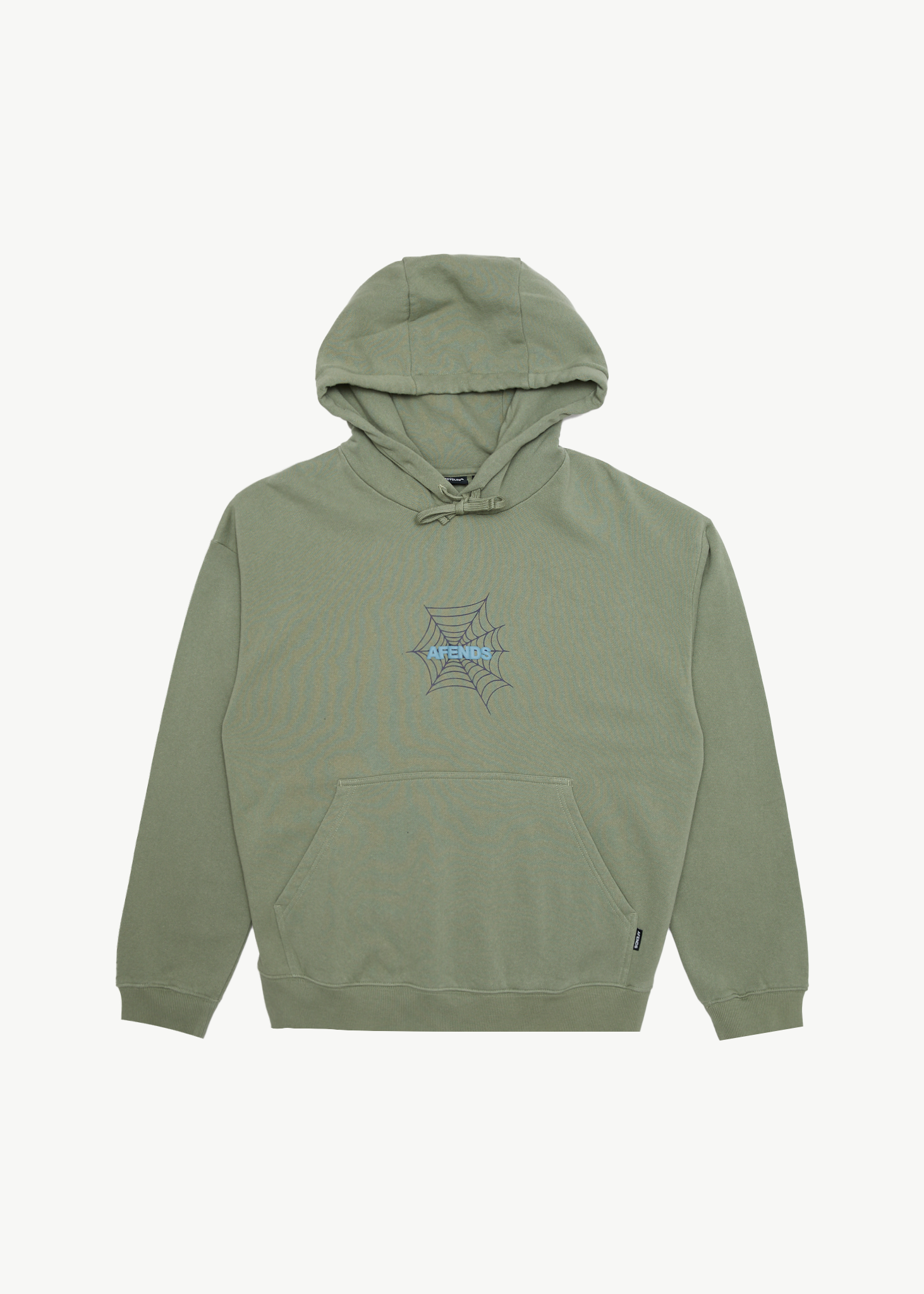 AFENDS Mens Webhead - Hoodie - Oil Green