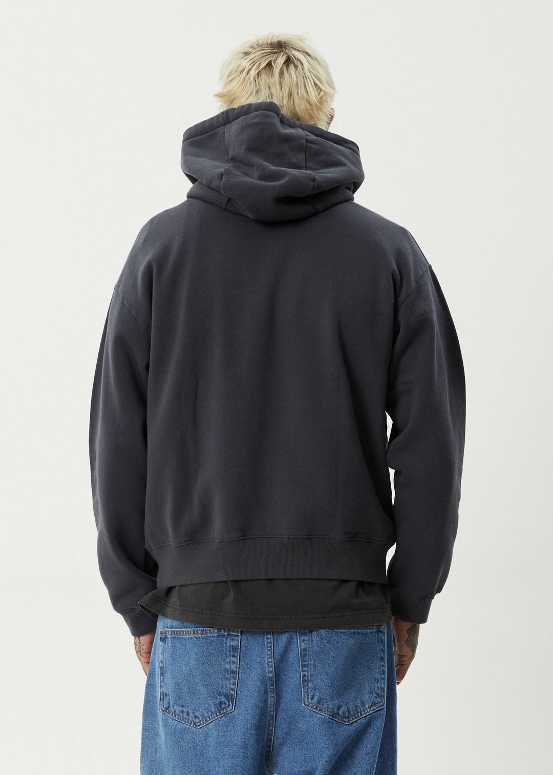 AFENDS Mens Ember - Pull On Hood - Charcoal