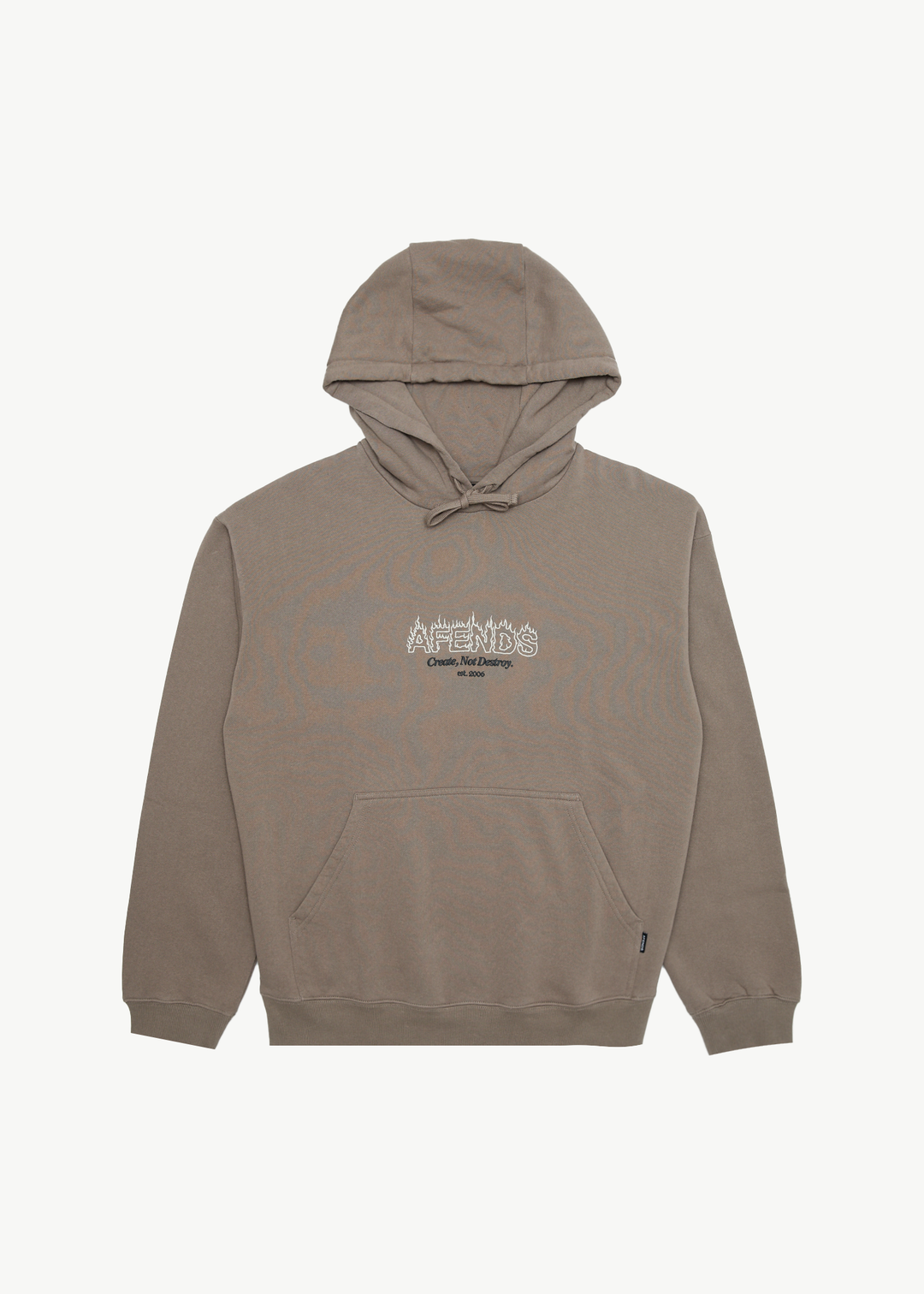 AFENDS Mens Ember - Pull On Hood - Fossil