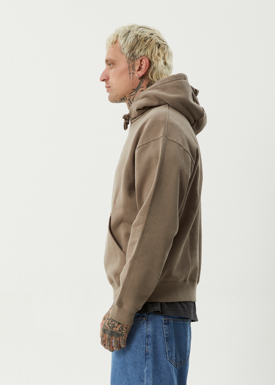 AFENDS Mens Ember - Pull On Hood - Fossil