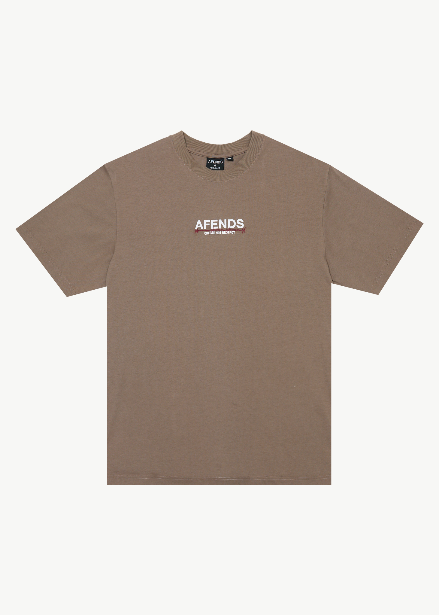 AFENDS Mens Wired - Retro Tee - Fossil