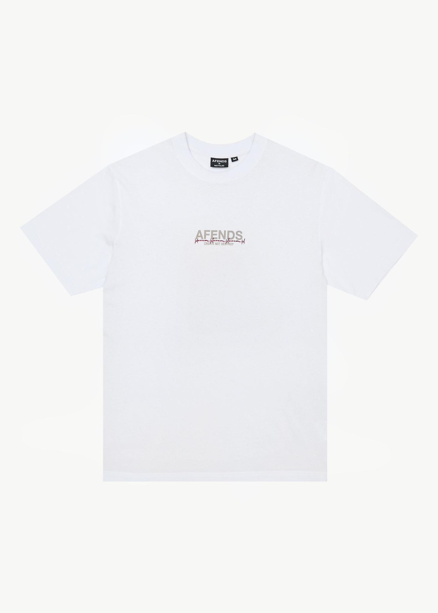 AFENDS Mens Wired - Retro Tee - White