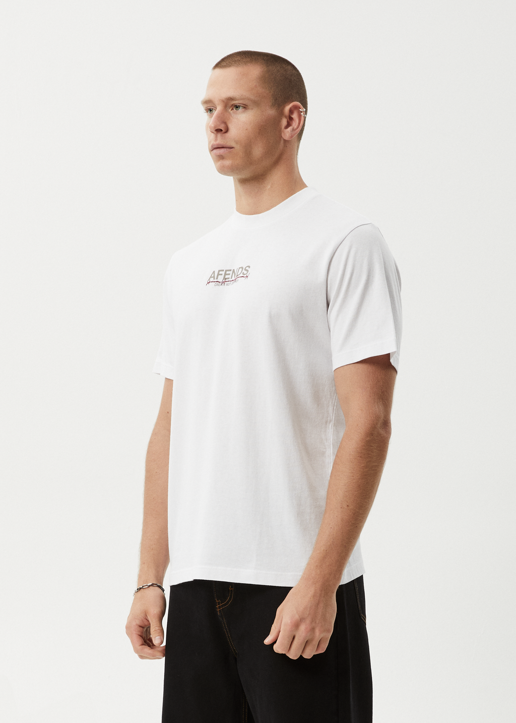 AFENDS Mens Wired - Retro Tee - White