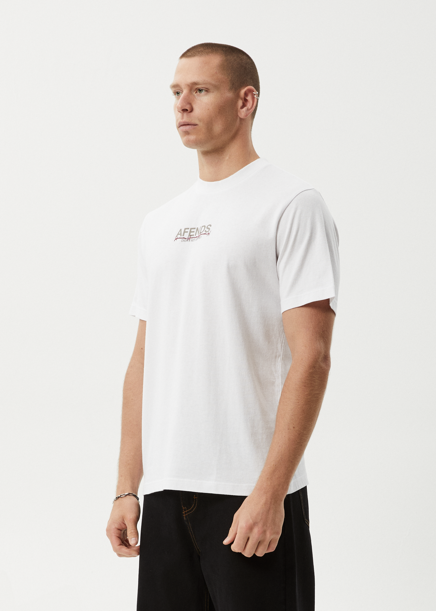 AFENDS Mens Wired - Retro Tee - White