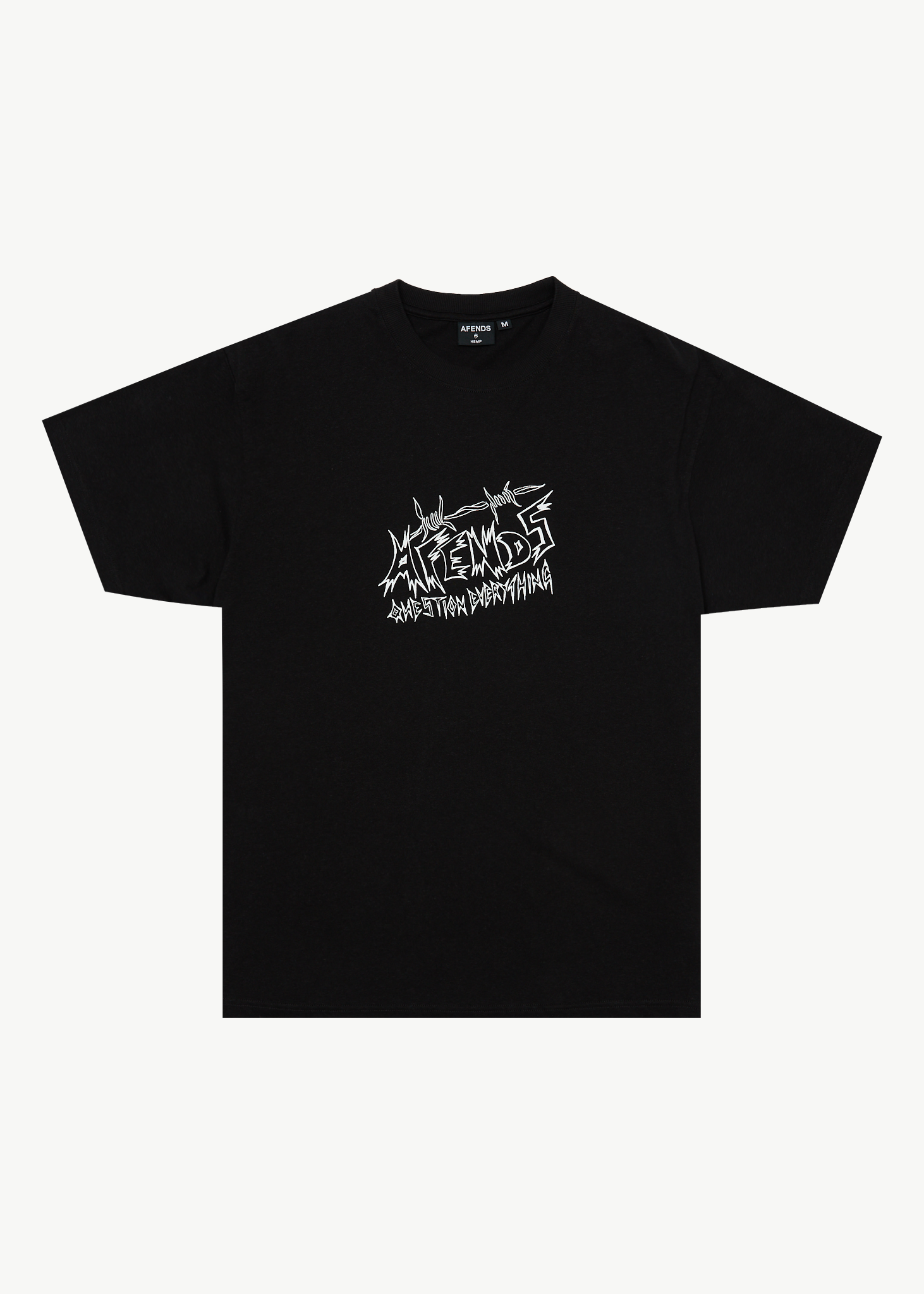 AFENDS Mens Moments - Boxy Tee - Black