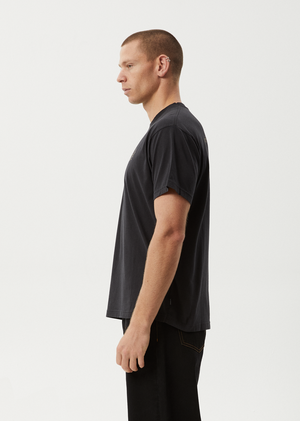 AFENDS Mens Surf Related - Boxy Tee - Stone Black
