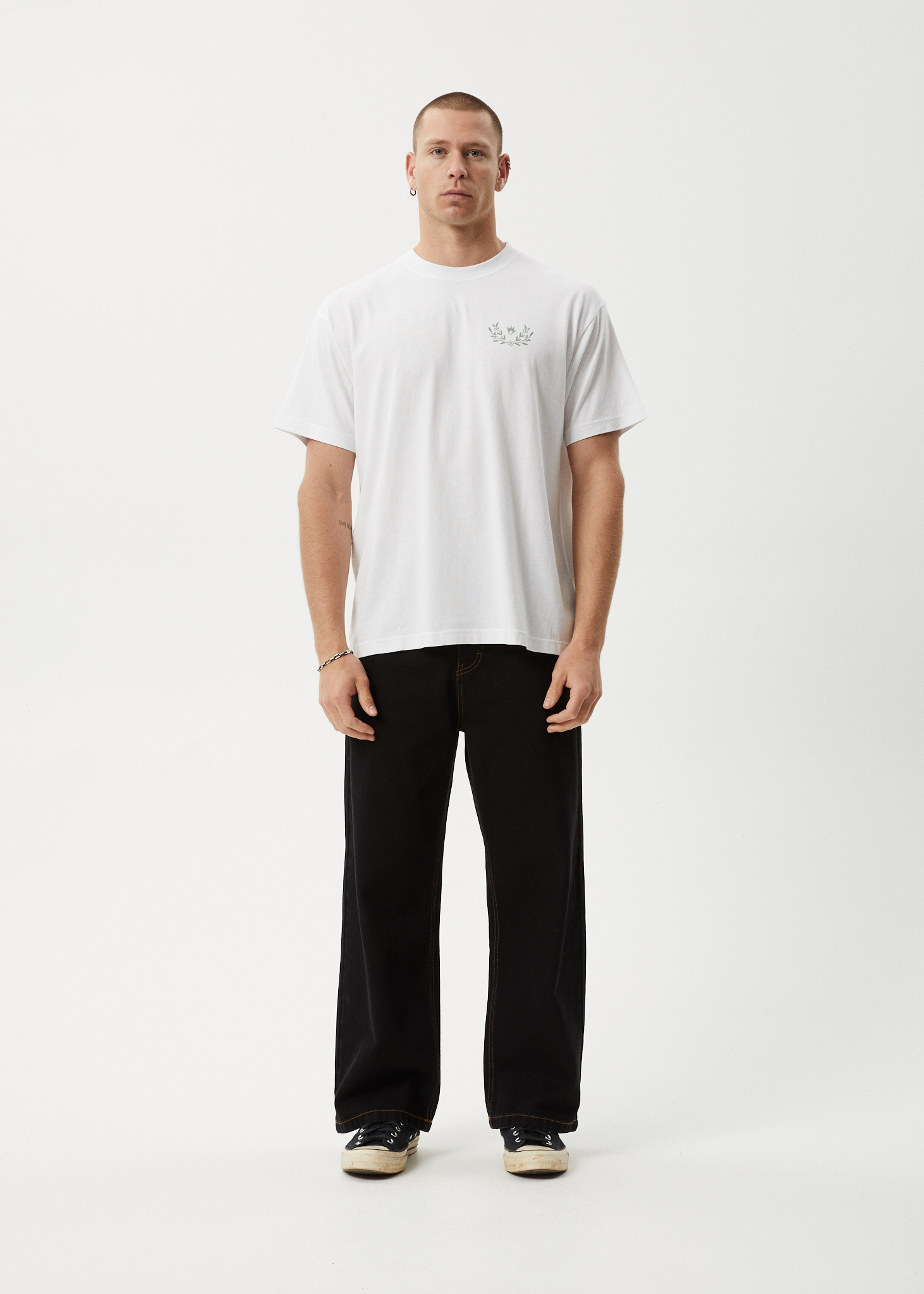 AFENDS Mens Surf Related - Boxy Tee - White
