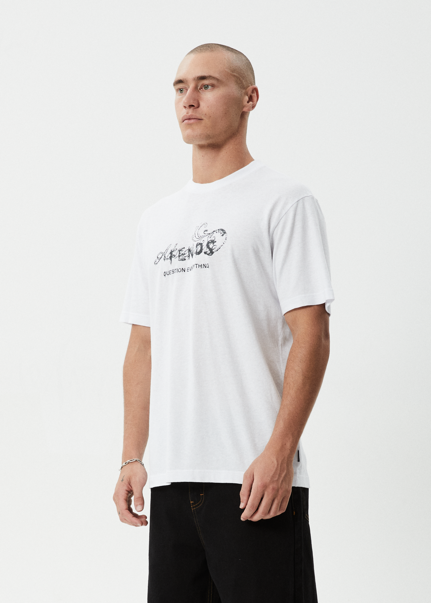 AFENDS Mens Dreamer - Retro Tee - White