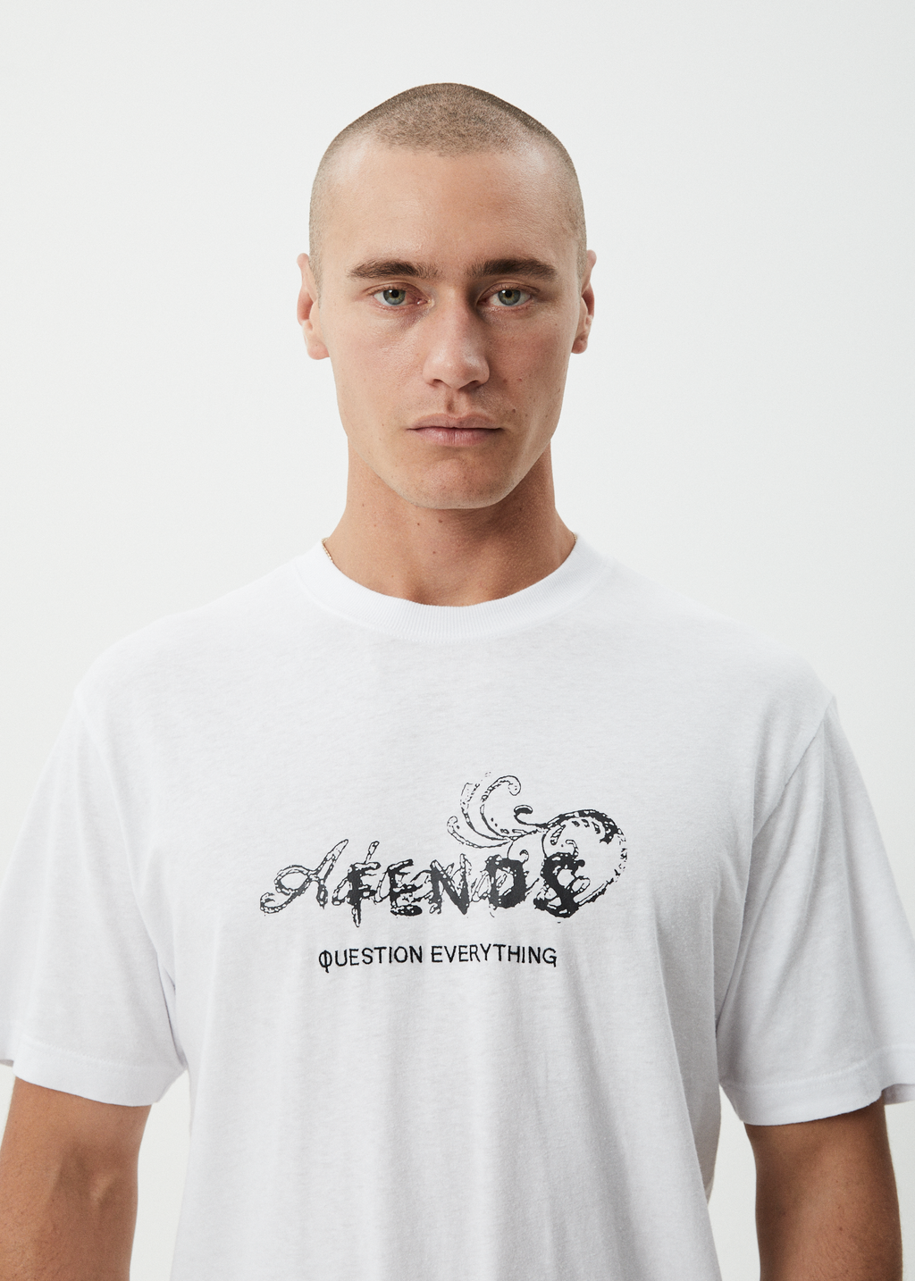 AFENDS Mens Dreamer - Retro Tee - White