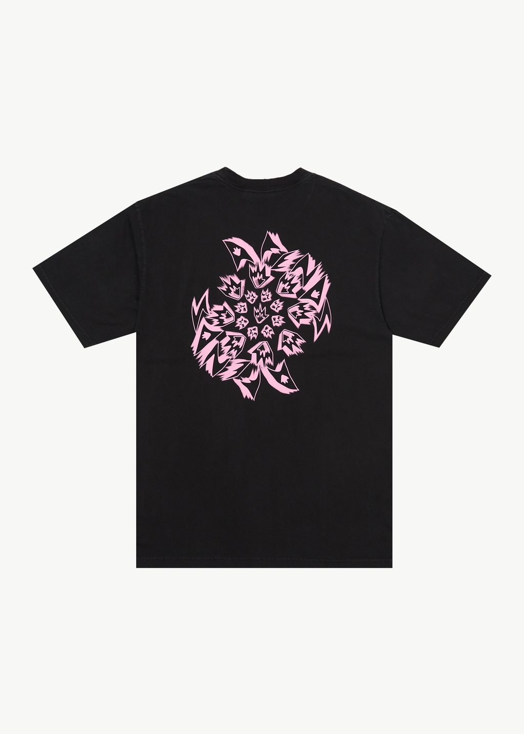 AFENDS Mens Kaleidodope - Retro Tee - Stone Black