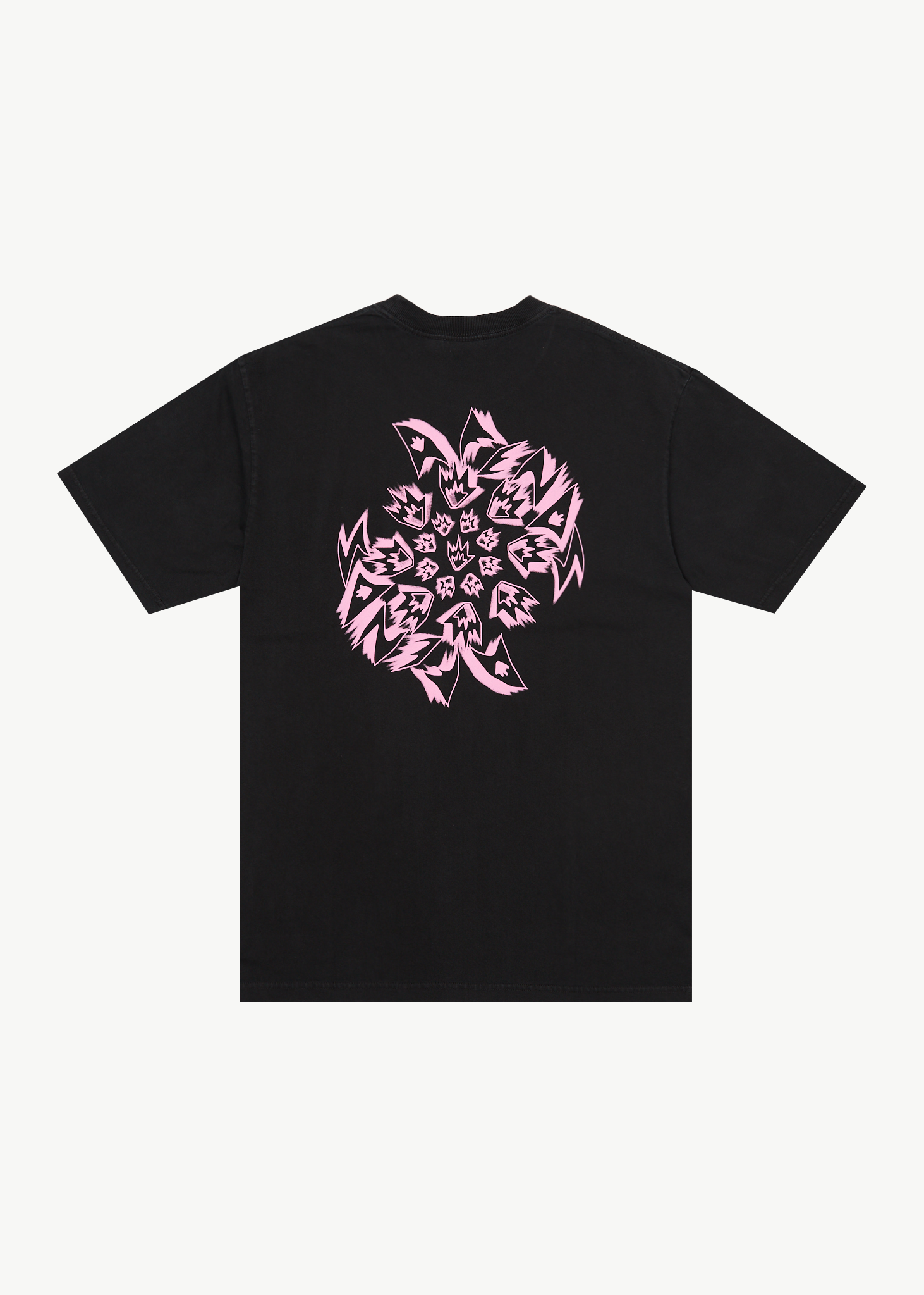 AFENDS Mens Kaleidodope - Retro Tee - Stone Black