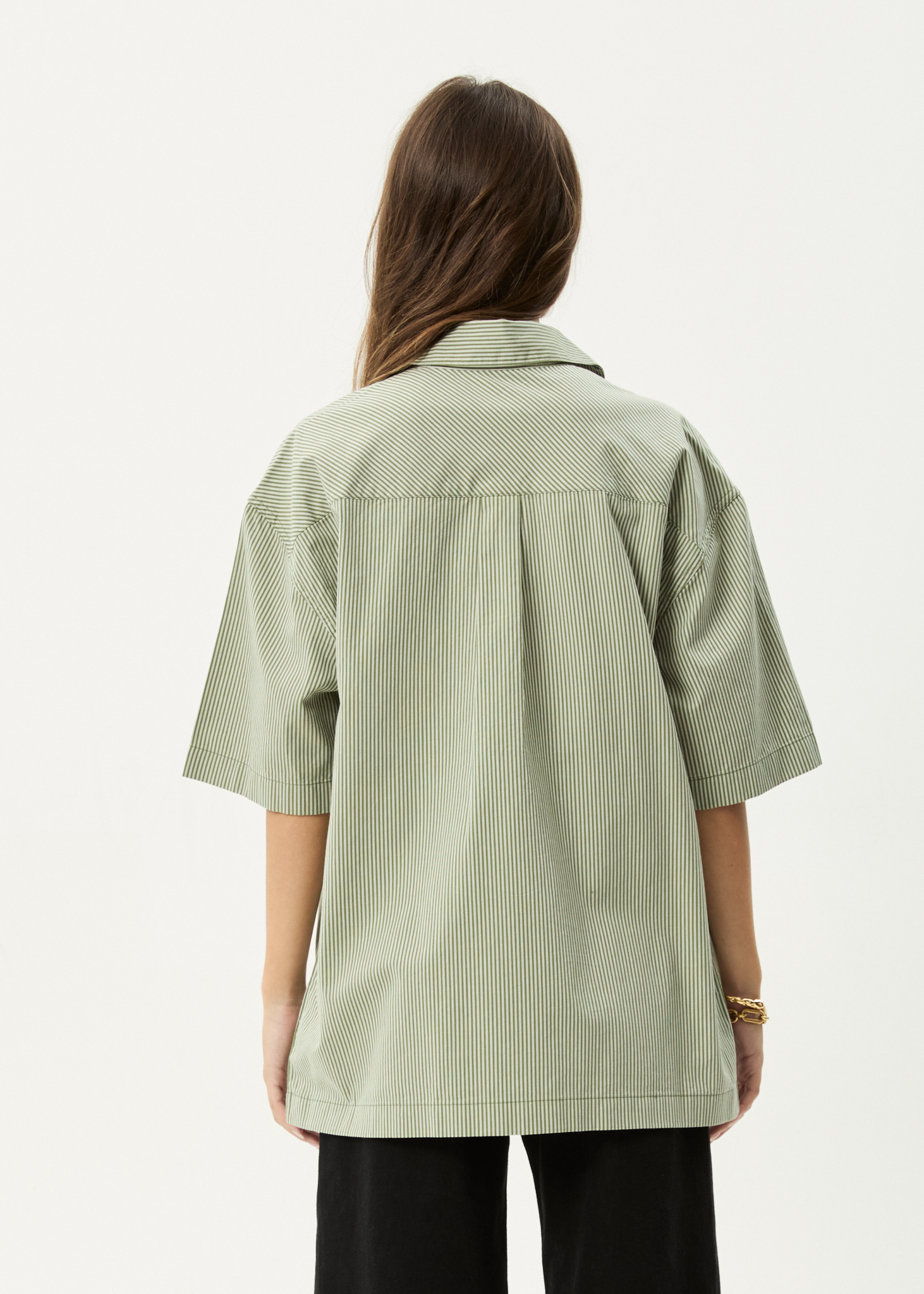 AFENDS Mens Candy - Short Sleeve Shirt - Oil Green